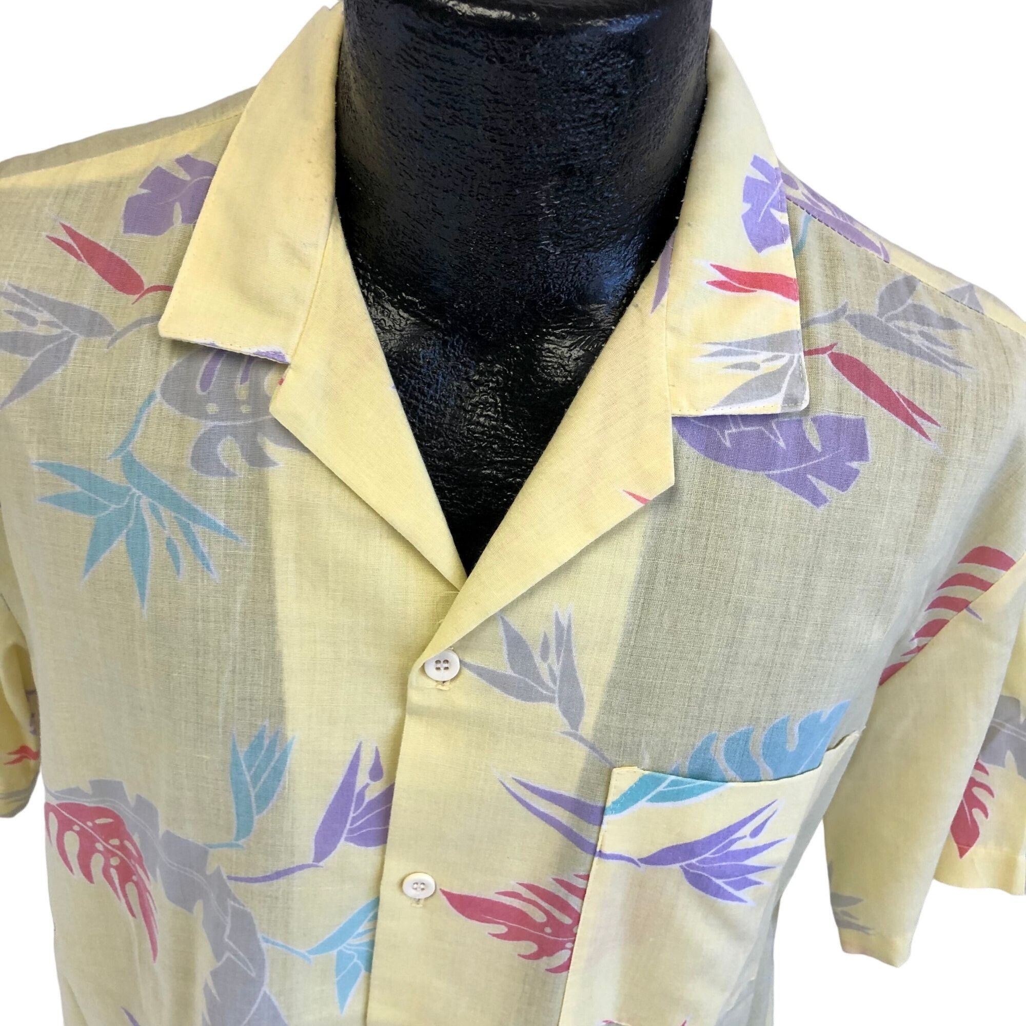 Other VTg Marina of California Yellow Pink Floral Rayon Shirt Size US L / EU 52-54 / 3 - 3 Thumbnail