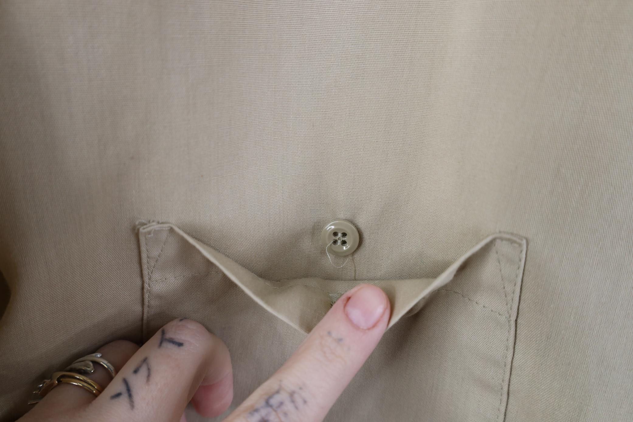 Vintage Vintage 50s Streetwear Camp Collar Collared Button Shirt USA Size US L / EU 52-54 / 3 - 7 Thumbnail
