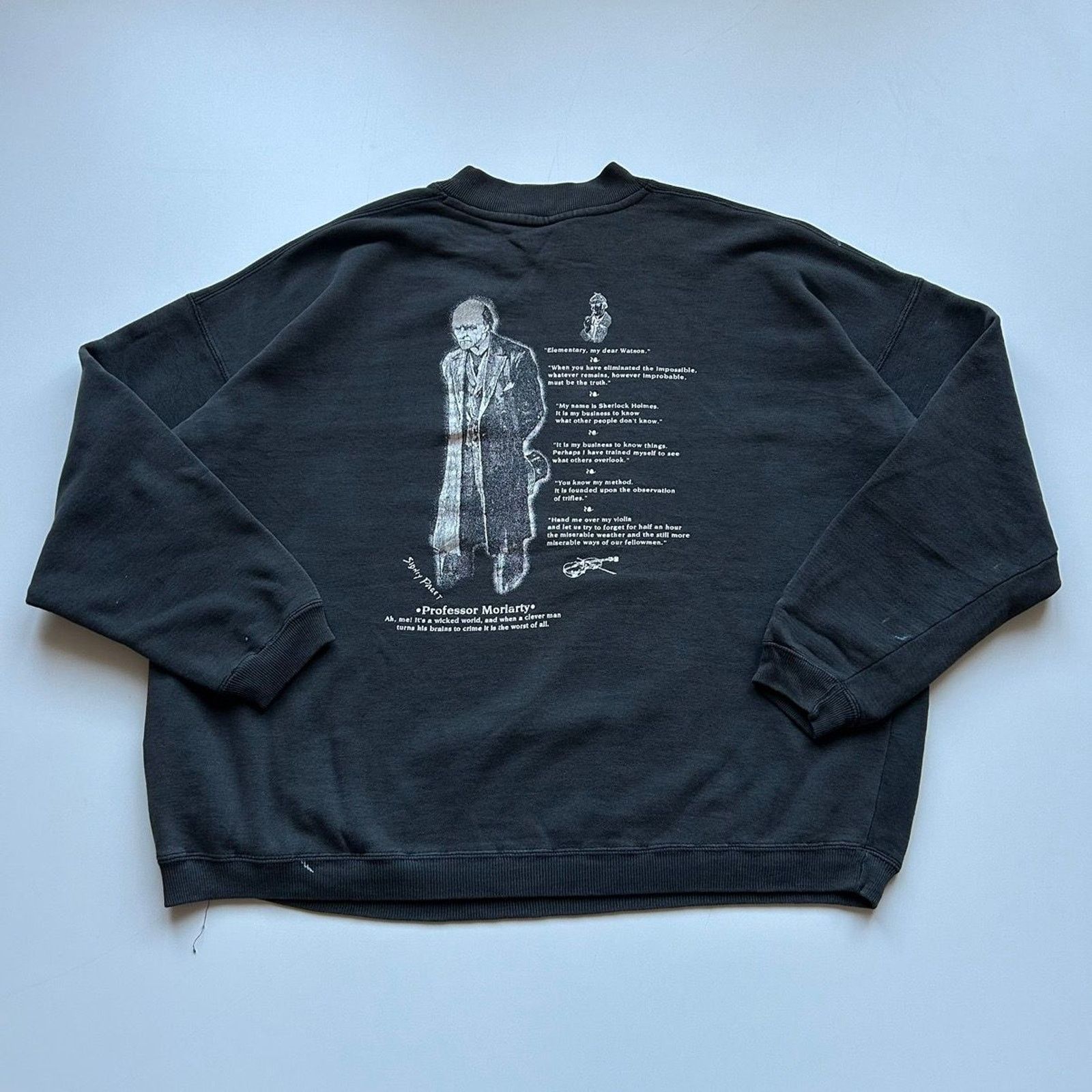 Vintage Vintage 90s Sherlock Holmes Detective Art Crewneck Large Size US L / EU 52-54 / 3 - 4 Thumbnail