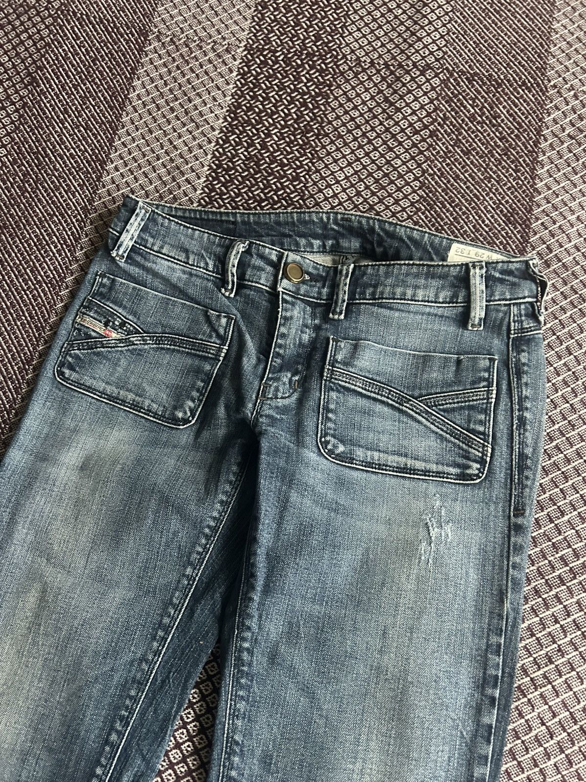 Diesel Vintage Diesel Wenga Washed Denim Jeans Distressed Size W29 Size 29" - 5 Thumbnail