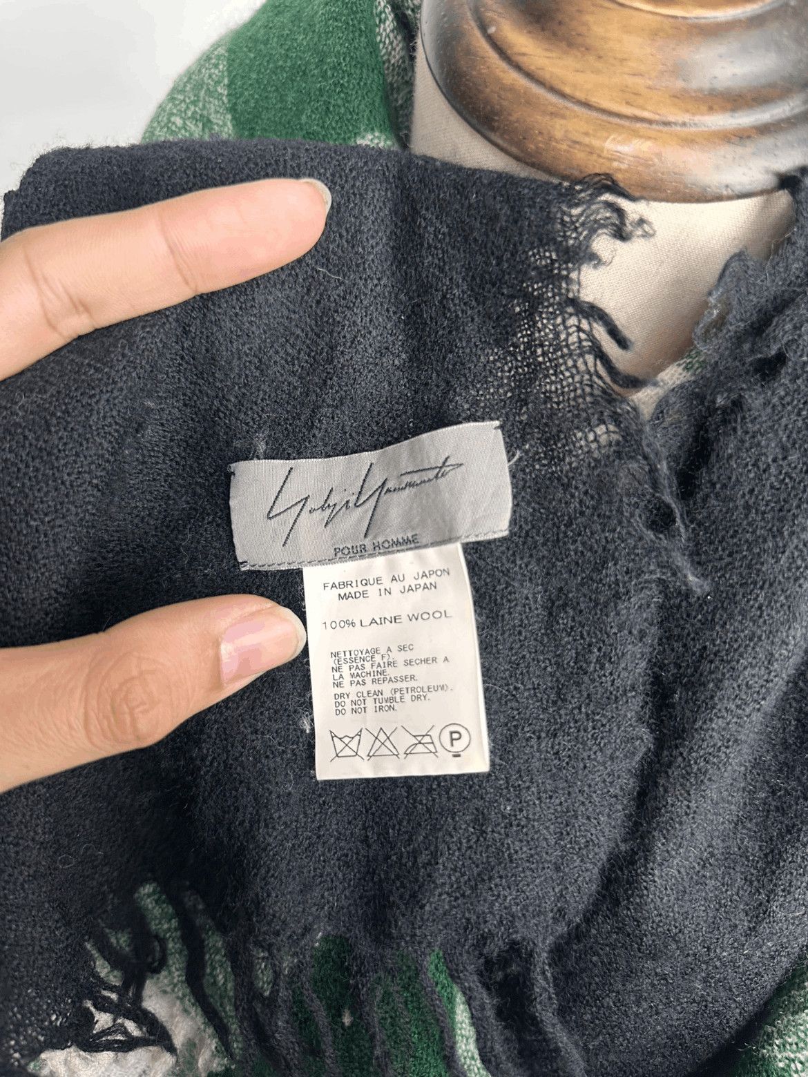 Yohji Yamamoto Yohji Yamamoto Pour Homme Joint Color Scarf Size ONE SIZE - 9 Thumbnail