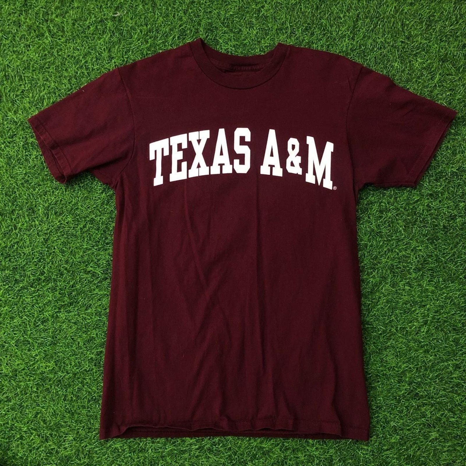 Hanes Maroon Texas A&M Graphic College Logo Tee Size US S / EU 44-46 / 1 - 1 Thumbnail