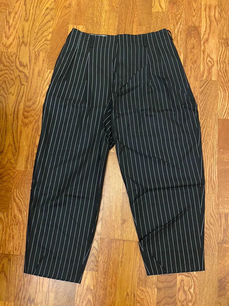 Comme des Garcons Comme des Garcons size S Silver striped wide-leg pants Size US 27 - 1 Thumbnail
