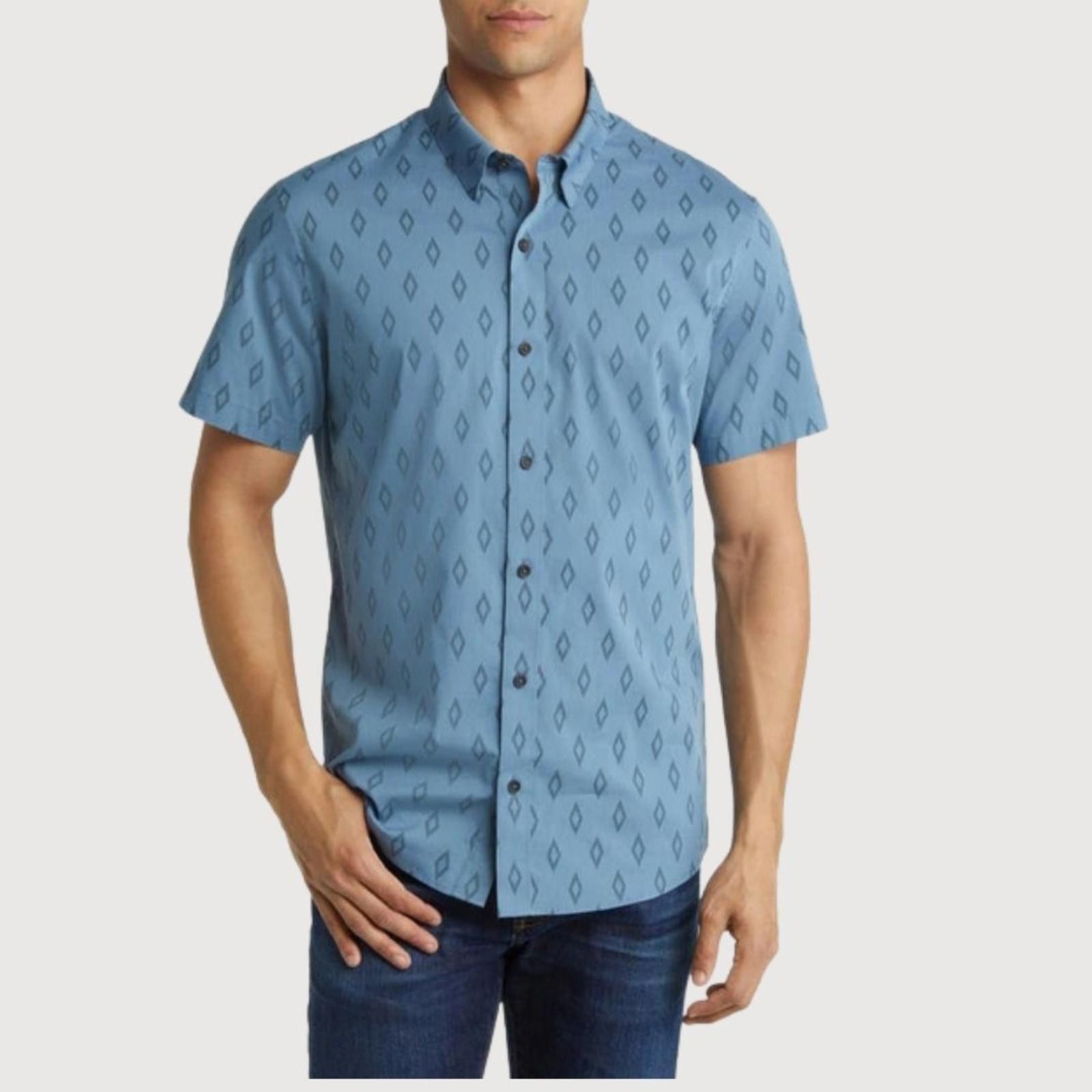 TravisMathew TravisMathew Sidetracked Button Down Shirt NWT Blue Print S Size US S / EU 44-46 / 1 - 1 Thumbnail