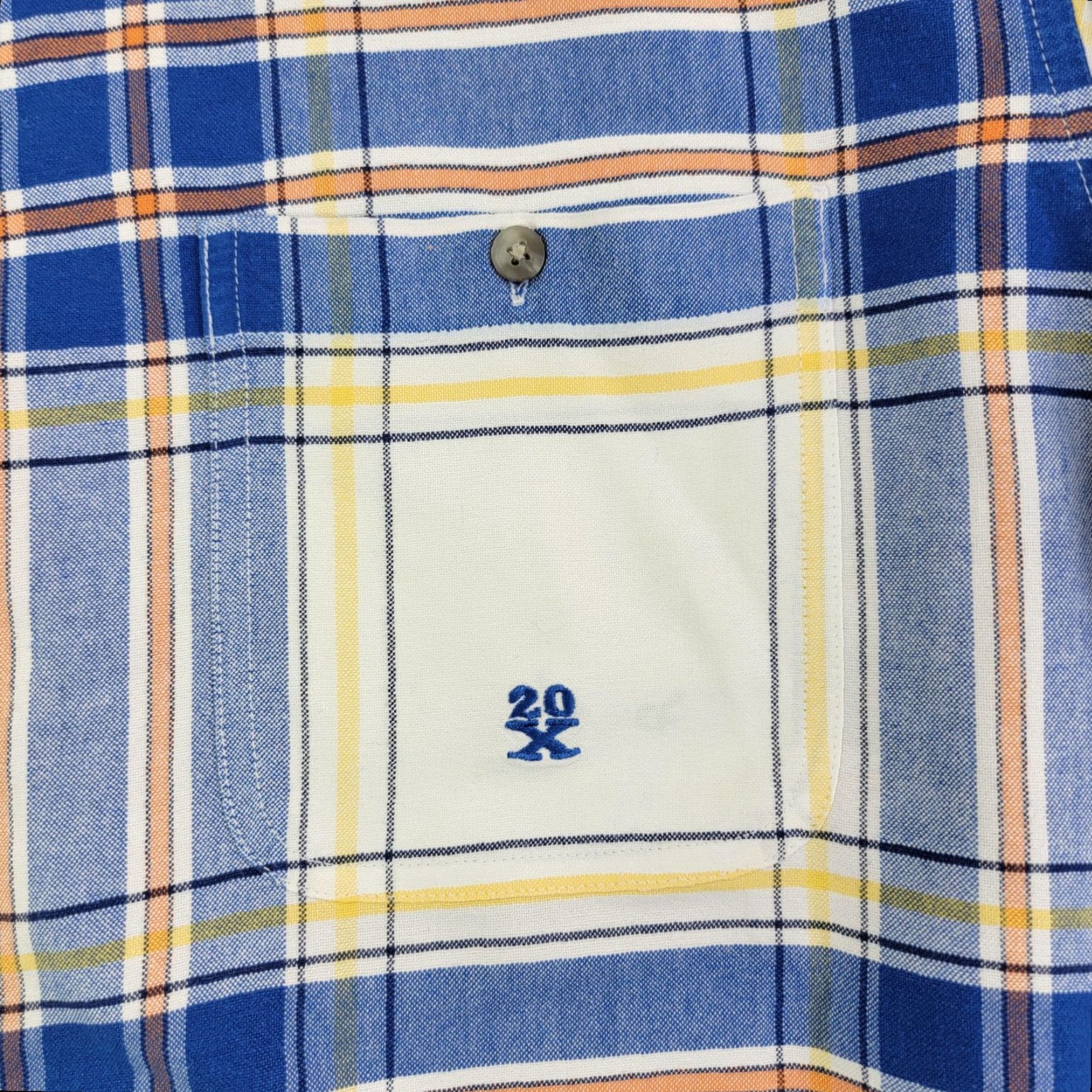 Wrangler Wrangler Shirt Mens Large Blue Plaid Long Sleeve Button Front 20X Western Cotton Size US L / EU 52-54 / 3 - 2 Thumbnail