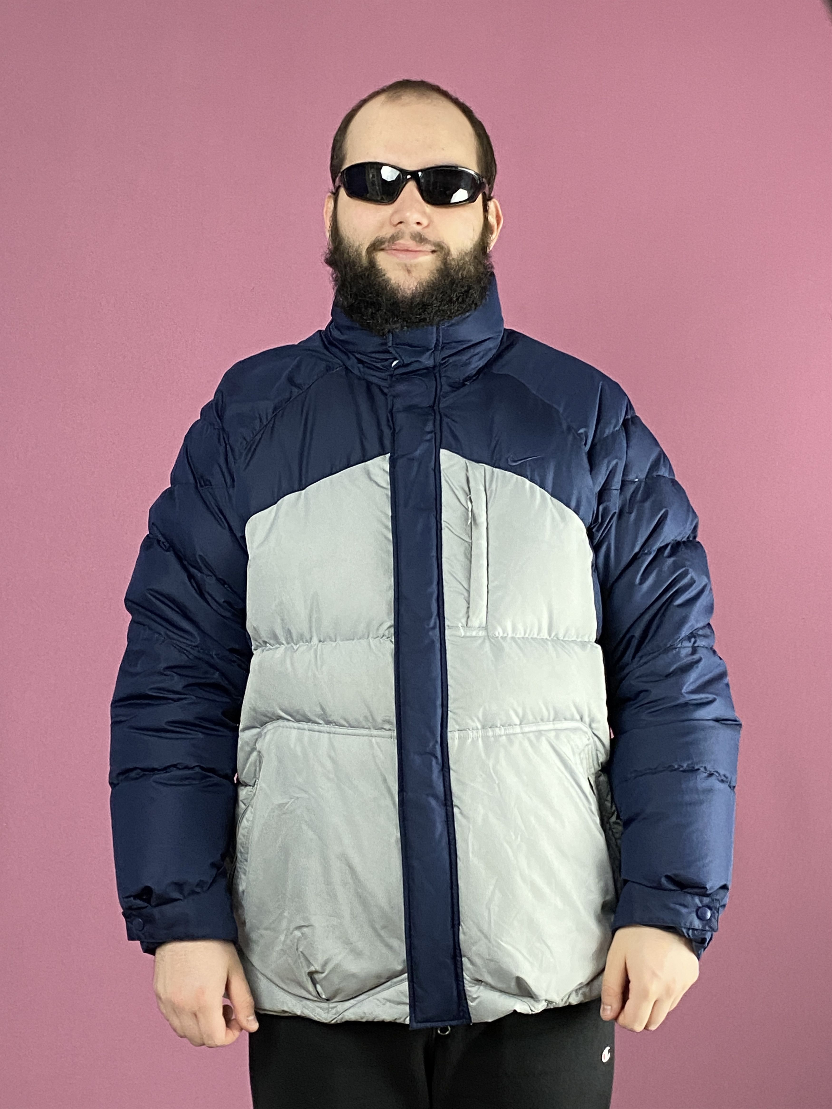 Nike × Vintage Y2k Nike Vintage Men's Puffer Jacket - M Size US M / EU 48-50 / 2 - 1 Thumbnail
