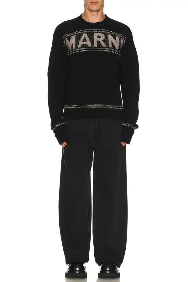 Marni o1w1db11125 Roundneck Sweater in Black Size US XL / EU 56 / 4 - 4 Thumbnail