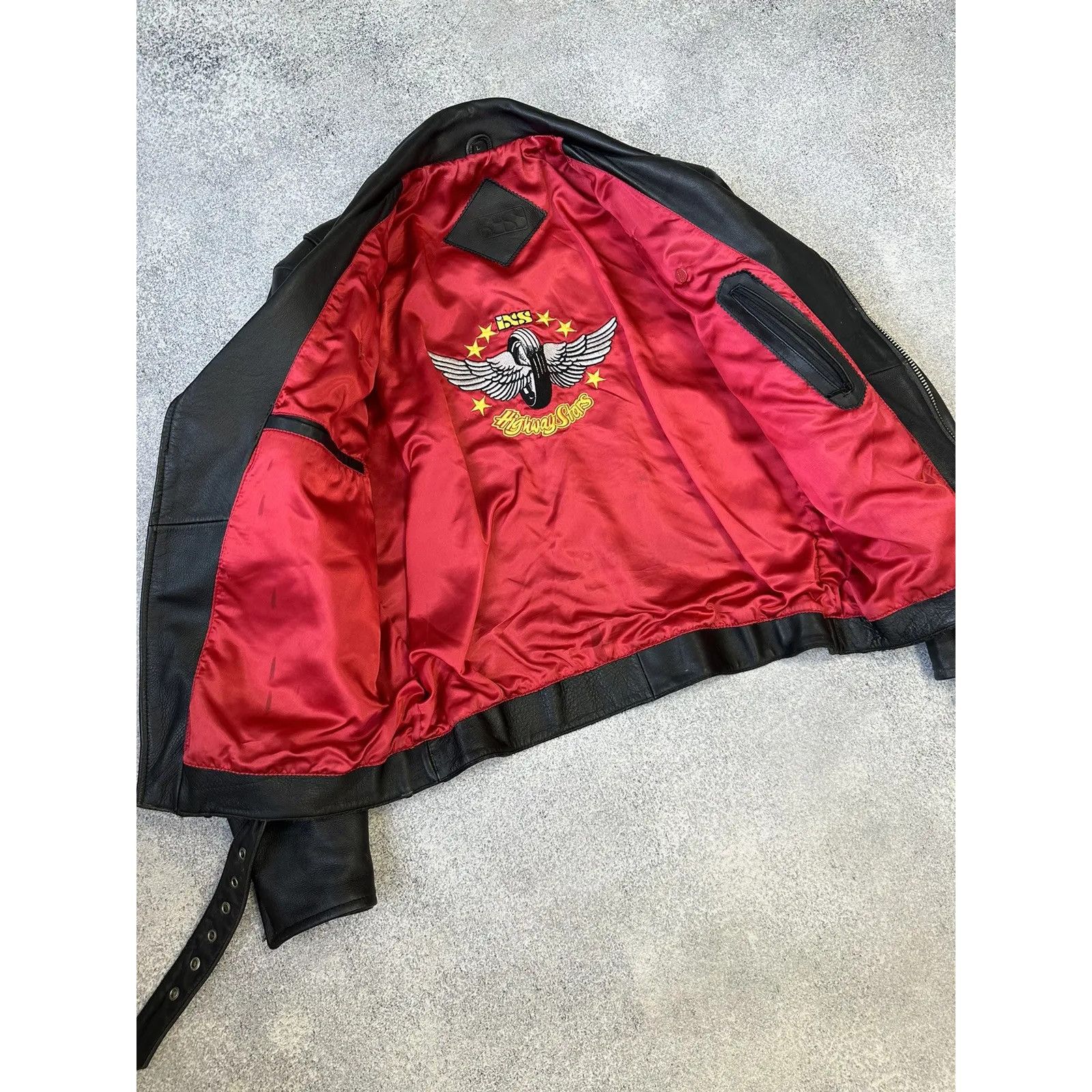Vintage VTG IXS Highway Star Biker Heavy Leather Jacket Size US L / EU 52-54 / 3 - 5 Thumbnail