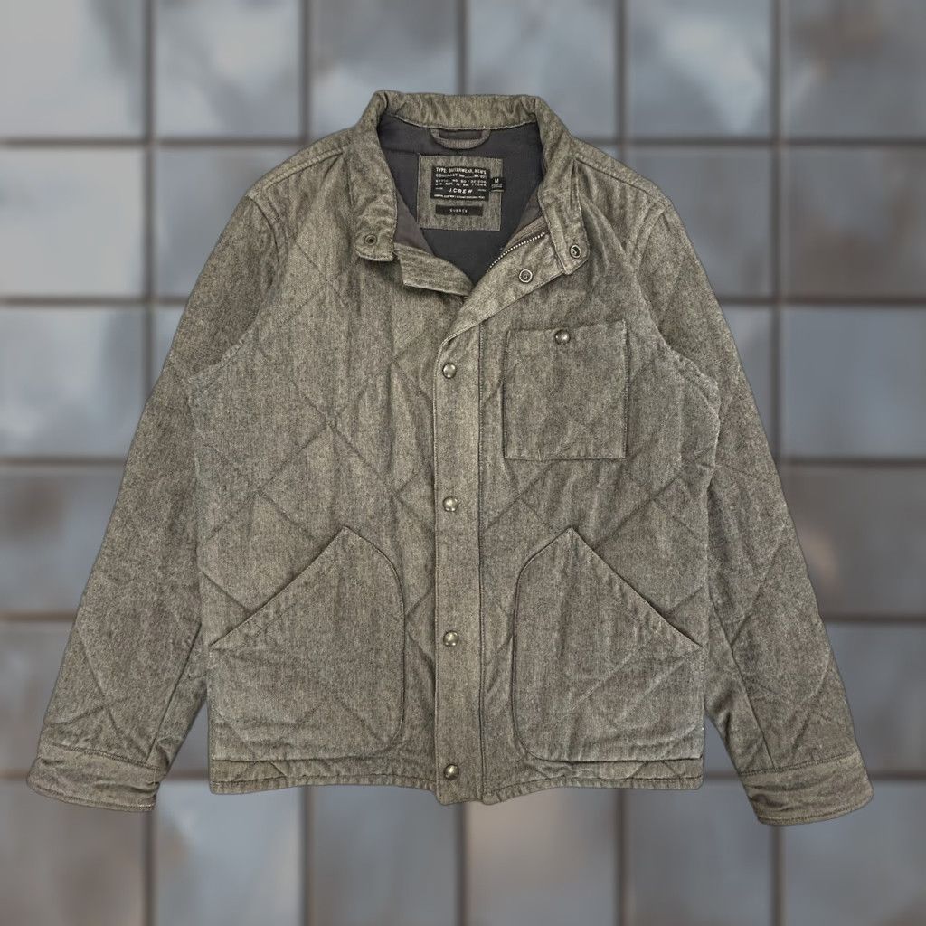 J.Crew J.CREW Sussex Quilted Jacket Mens M Dark Moss Green Workwear zip Mid-Length Outdoor 90s Preppy Mens Clothing Size US M / EU 48-50 / 2 - 1 Thumbnail