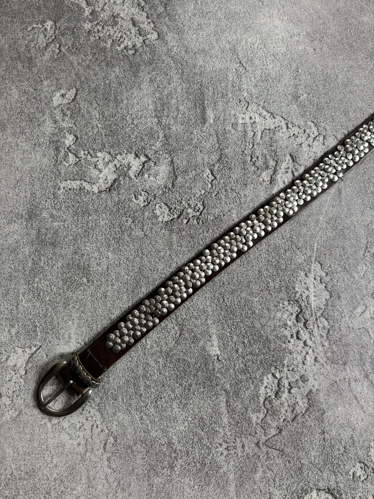 If Six Was Nine Retro leather metal rhinestones belt Y2K L.G.B. 90s opium Size ONE SIZE - 13 Thumbnail