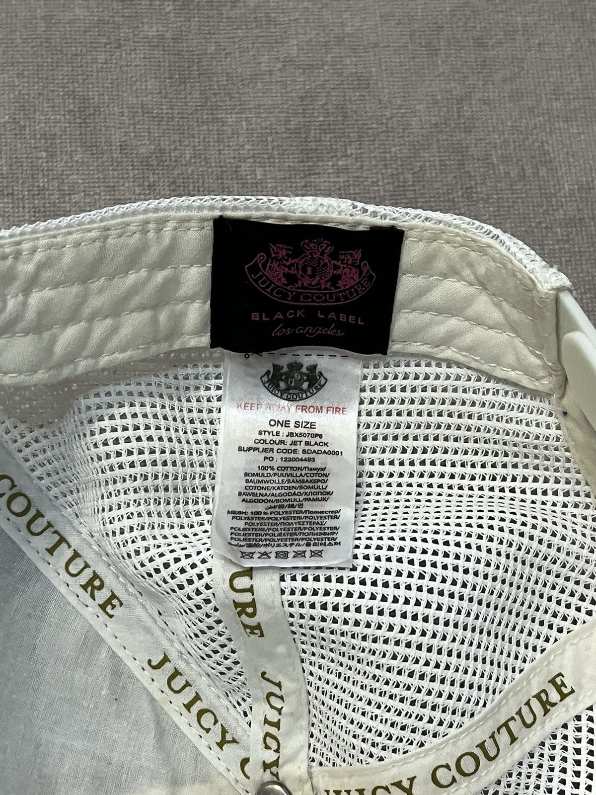 Juicy Couture Juice Couture Cap Hats Black / White Size ONE SIZE - 6 Thumbnail