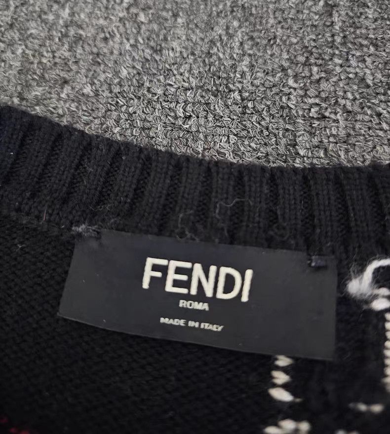 Fendi Fendi Men's Wool Sweater Size US L / EU 52-54 / 3 - 7 Thumbnail