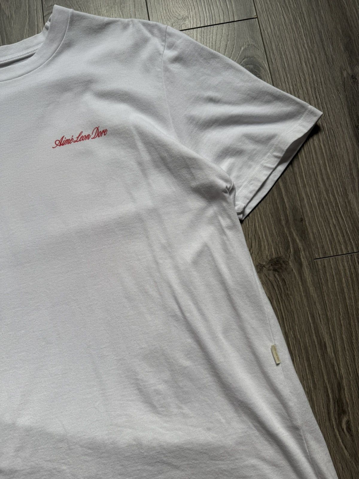 Aime Leon Dore Aime Leon Dore White Graphic T Shirt Large Papou Grandfather Size L / US 10 / IT 46 - 3 Thumbnail