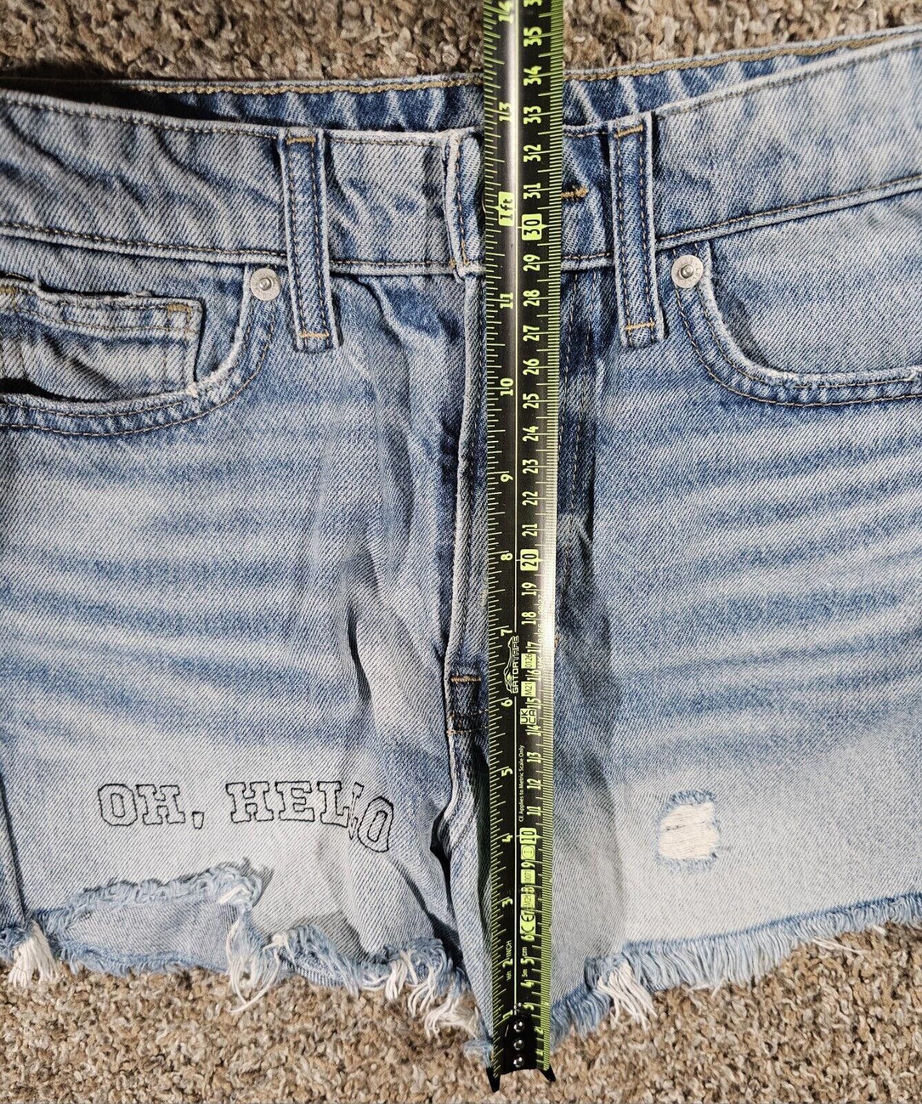 Lucky Brand Lucky Brand Shorts Womens 0/25 High Rise Cut Off Smiley Face Size 25" / US 0 / IT 36 - 7 Thumbnail