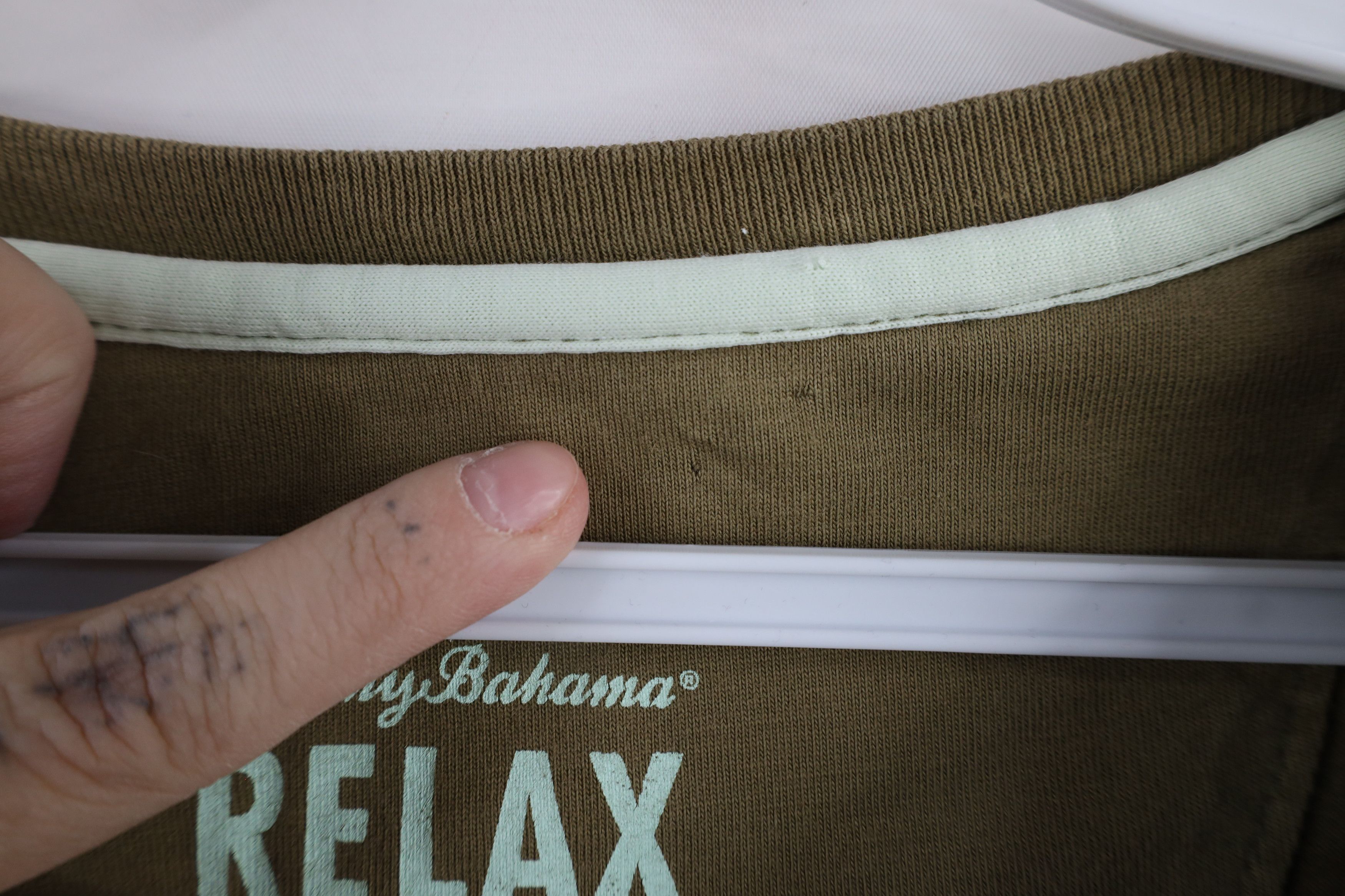 Tommy Bahama × Vintage Tommy Bahama Relax Logo Long Sleeve Pocket T-Shirt Olive Size US XL / EU 56 / 4 - 9 Thumbnail