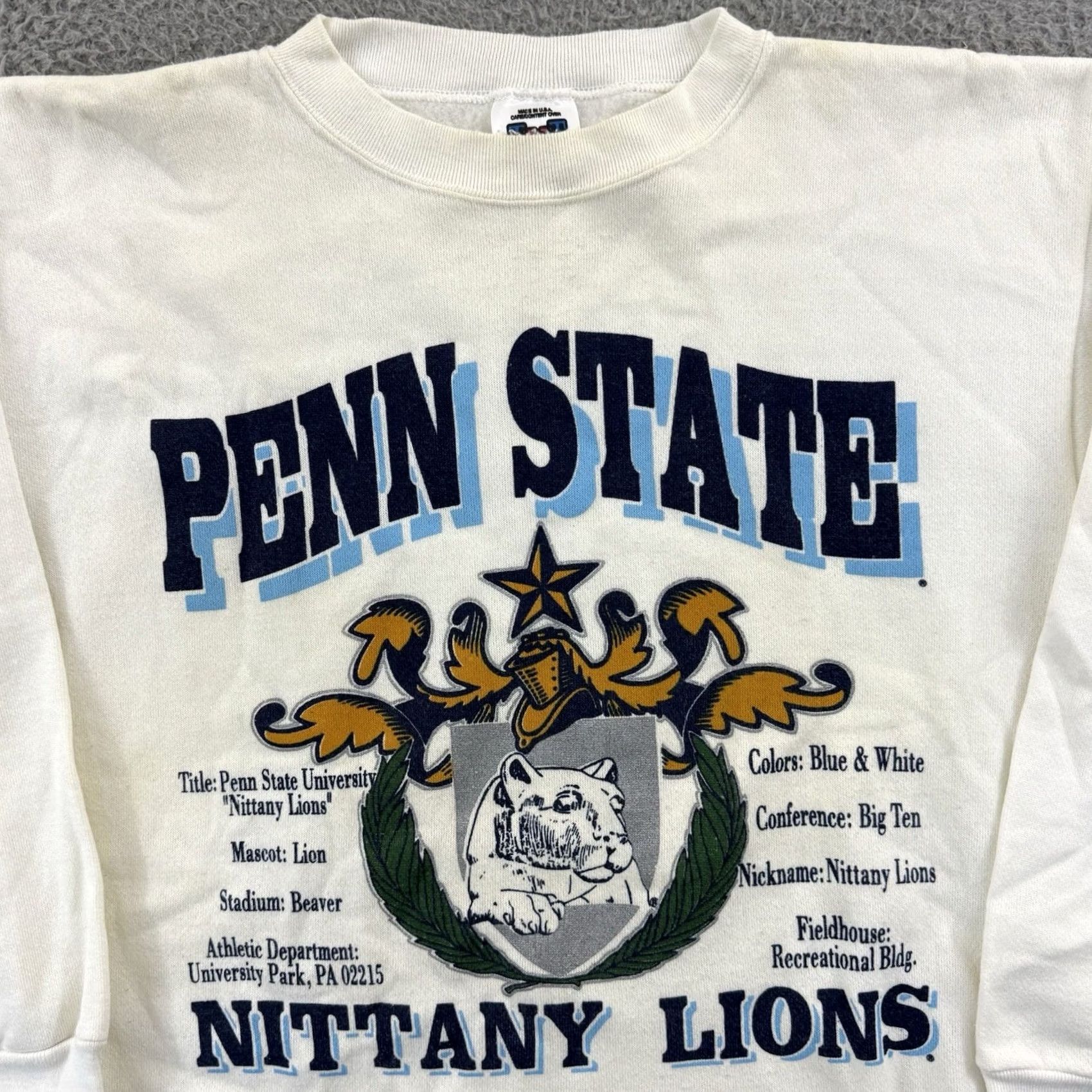 Penn VINTAGE Penn State Nittany Lions Sweatshirt Men’s Large 80s Football Sport USA Size US L / EU 52-54 / 3 - 3 Thumbnail