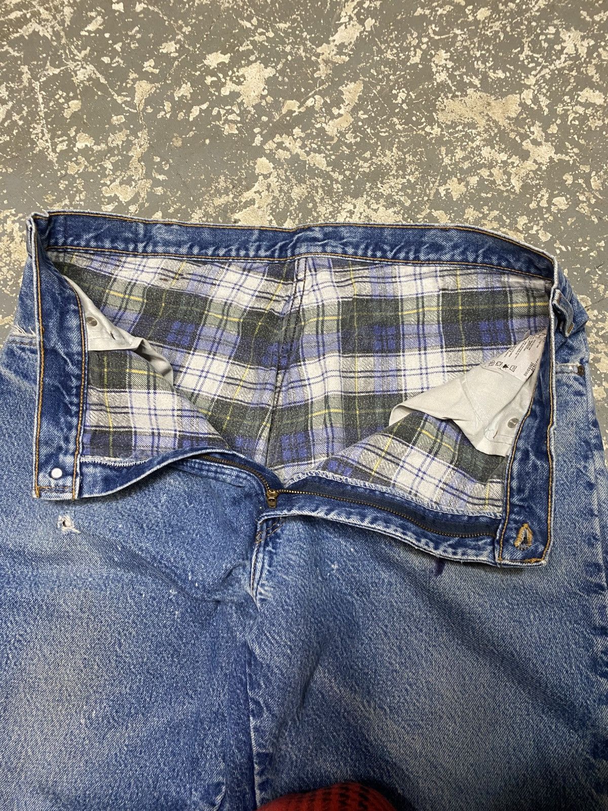 Carhartt × Dickies × Vintage Vintage Dickies Blanket Lined Denim Baggy Fit Pants Size US 38 / EU 54 - 5 Thumbnail