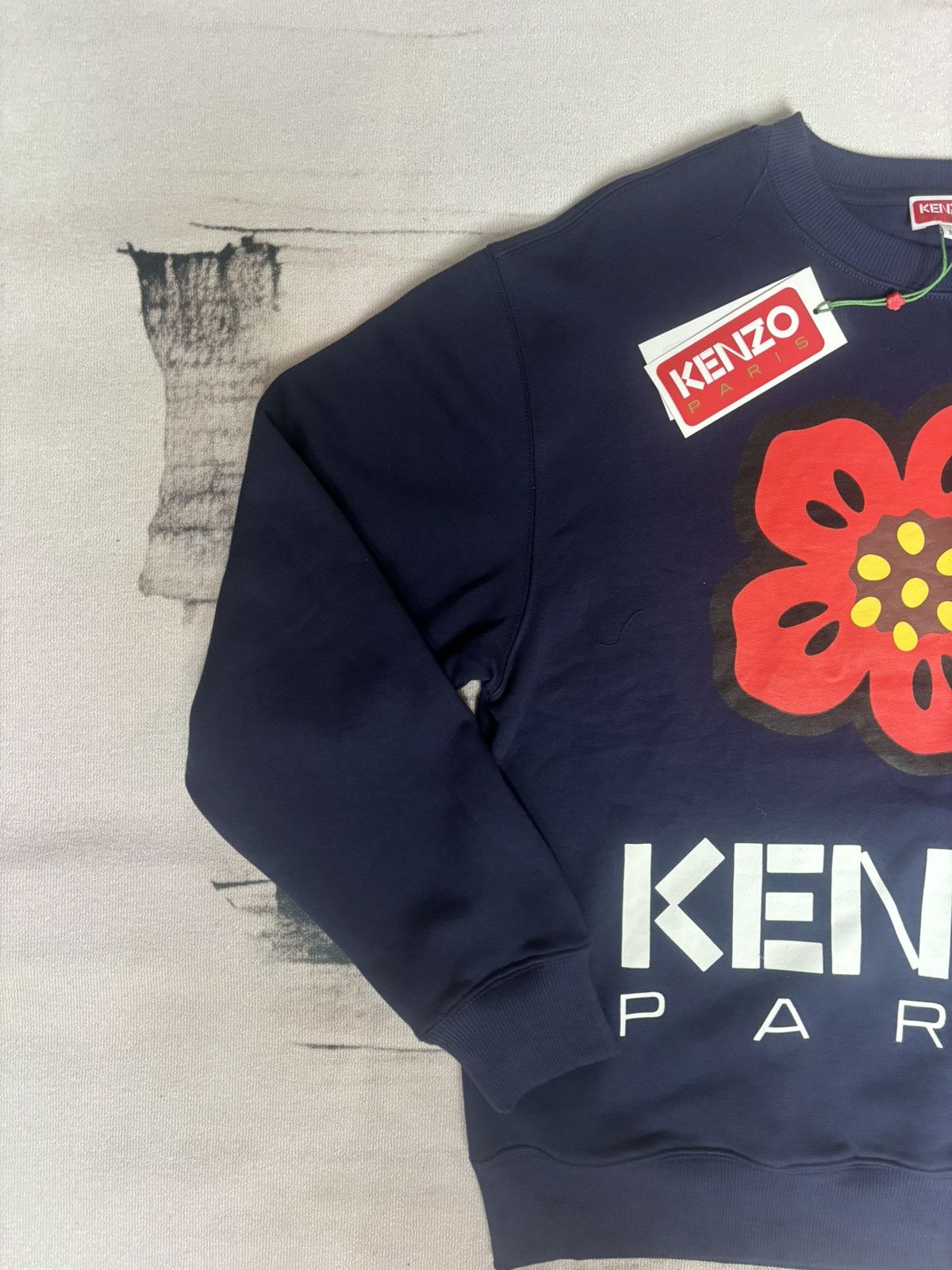 Kenzo Navy blue Kenzo cotton sweat with red flower design size M Size US M / EU 48-50 / 2 - 6 Thumbnail