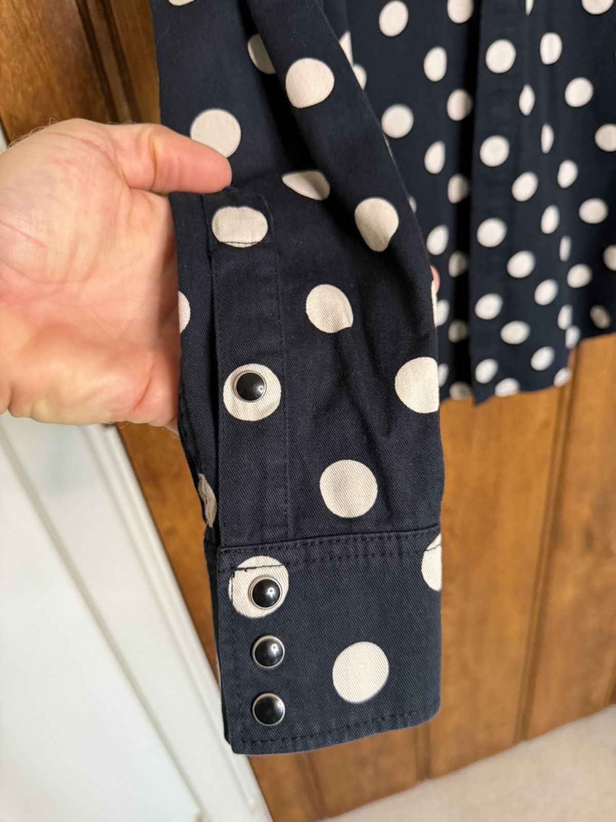 Saint Laurent Paris Saint Laurent black polka dot western denim shirt XL Grail Size US XL / EU 56 / 4 - 10 Thumbnail