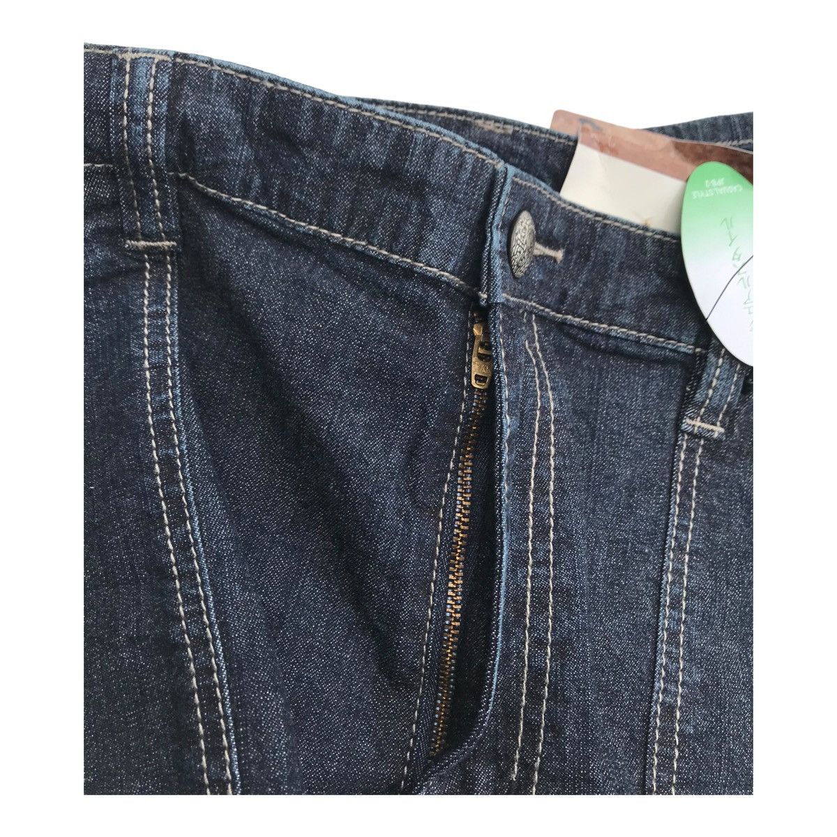 Designer Jeffley Women Light Denim Flared Wide Leg Baker Pants Size 33" - 6 Thumbnail