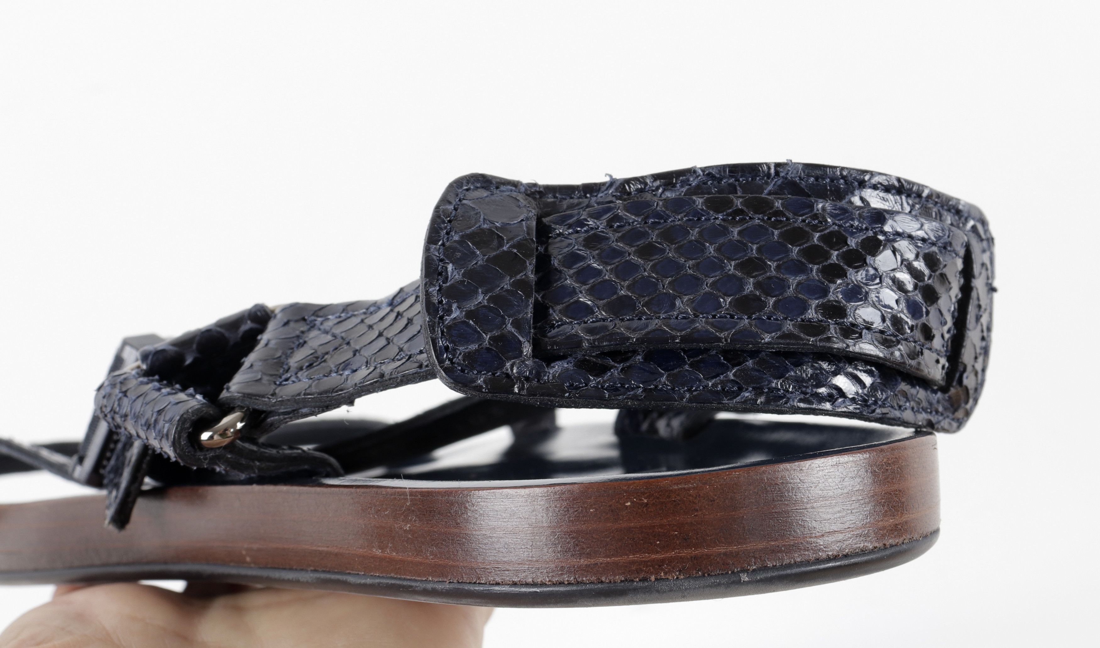 Louis Vuitton Louis Vuitton Blue Criss-Cross Sandals Size US 11.5 / EU 44-45 - 13 Thumbnail