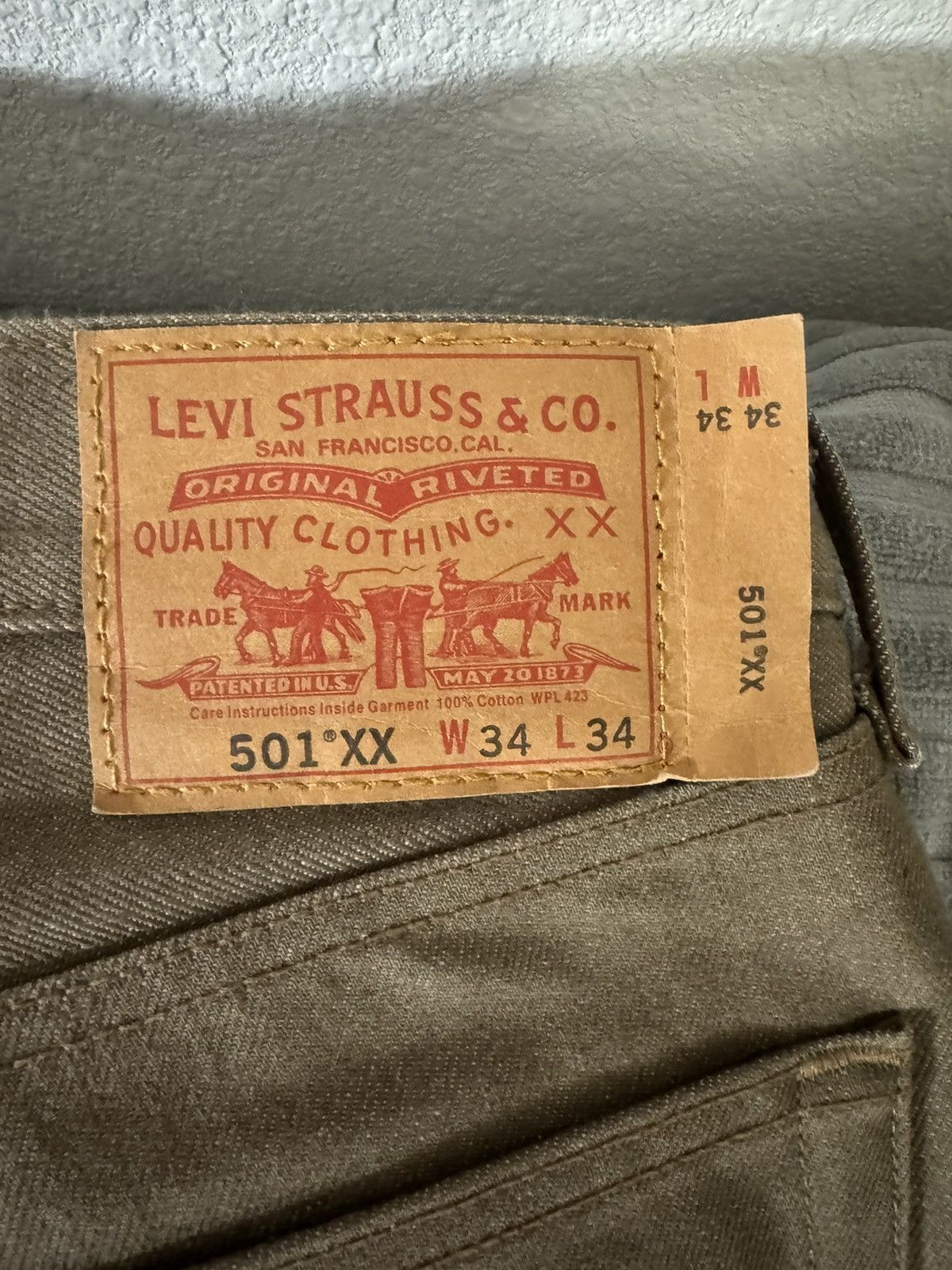 Levi's Levi’s 501XX Jeans - Mustard Gold Color - Size 34x34 Size US 34 / EU 50 - 5 Thumbnail