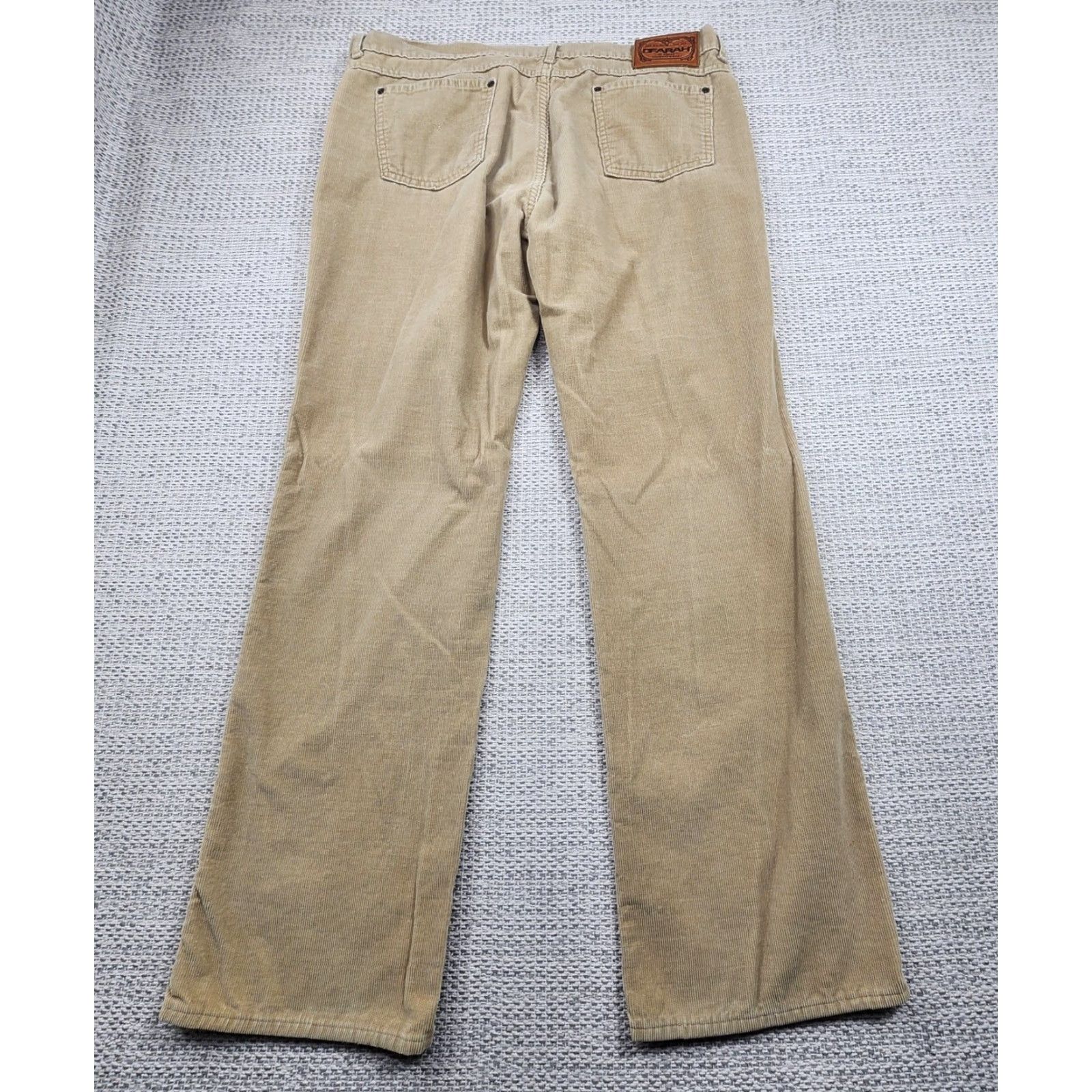 Farah VINTAGE Farah Pants Mens 36x30 Tan Corduroy Straight Leg Countrywear 90s USA Size US 36 / EU 52 - 2 Thumbnail