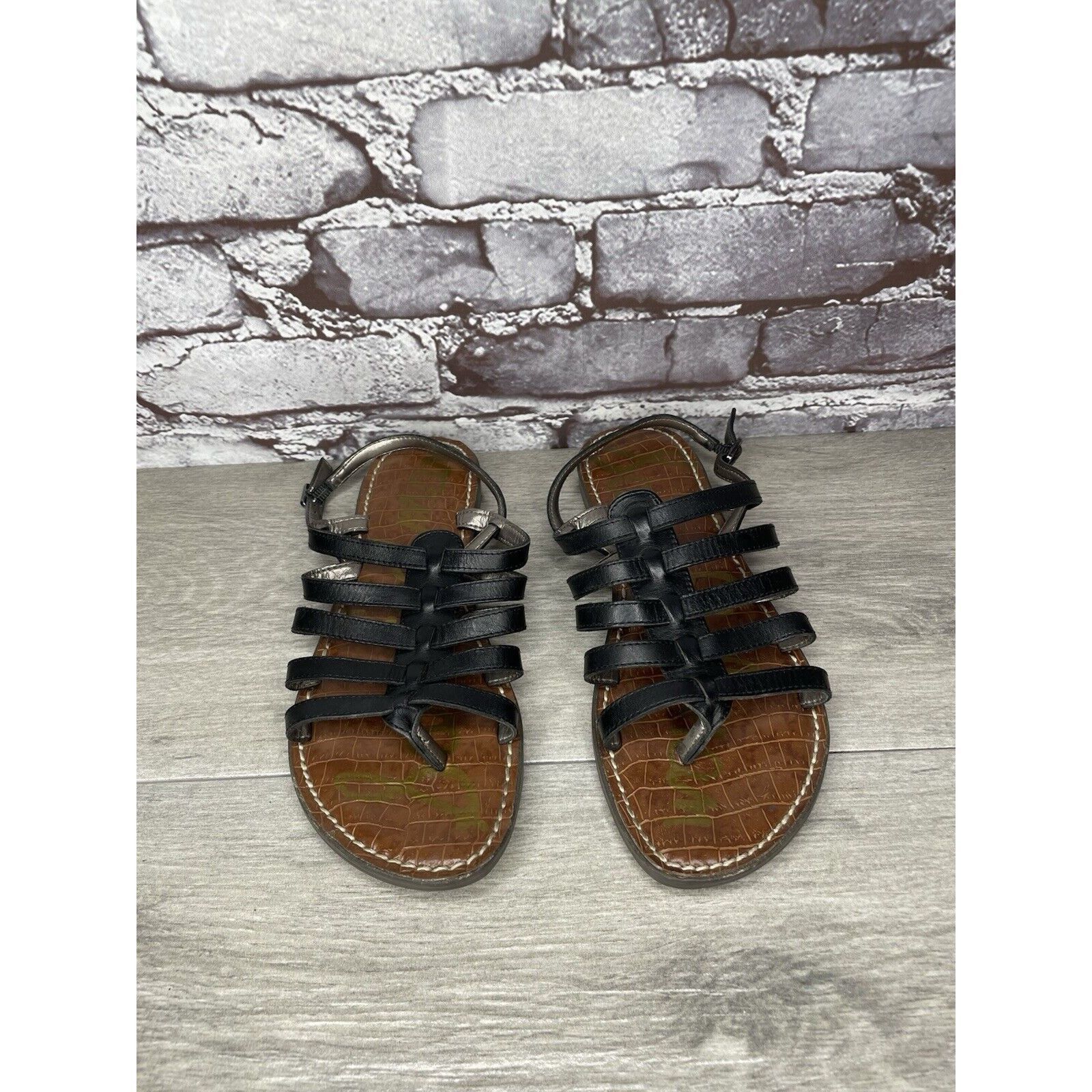 Sam Edelman Sam Edelman Garland Black Leather Slingback Thong Strappy Sa Size US 7.5 / IT 37.5 - 2 Thumbnail
