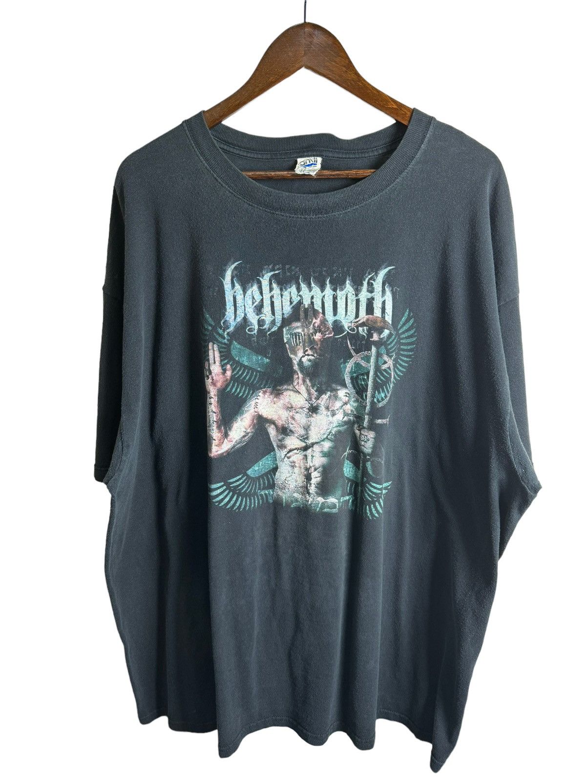 image of Band Tees x Rock T Shirt Vintage 2005 Behemoth Black Tshirt Metal Anvil Big Size, Men's (Size 2XL)