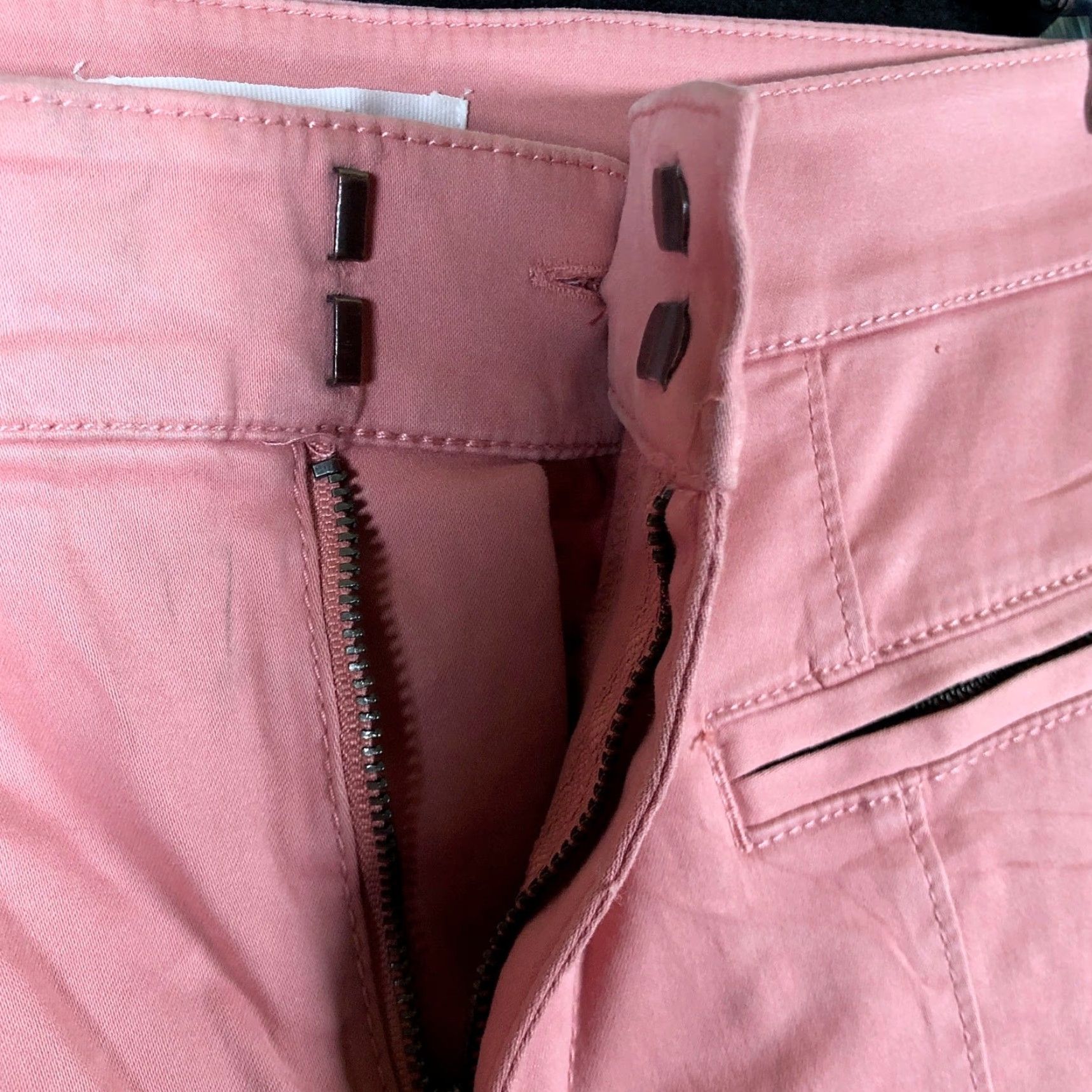 Loft VINTAGE LOFT Womens Pants Blush Pink Petite Mid Rise Skinny Zip Pockets Stretch 8P Size 24" / US 00 / IT 34 - 4 Thumbnail