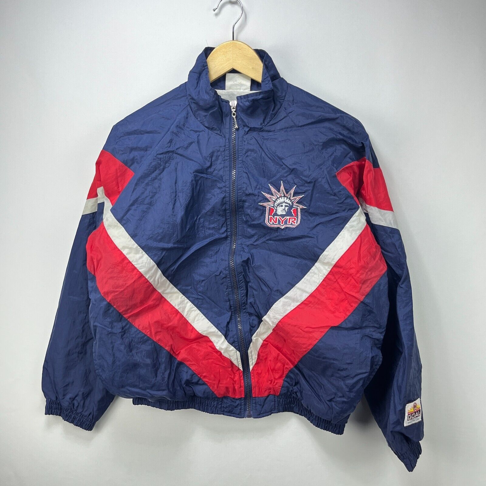 NHL × Vintage Vintage 90s New York Rangers NHL Windbreaker Jacket Small Size US S / EU 44-46 / 1 - 1 Thumbnail