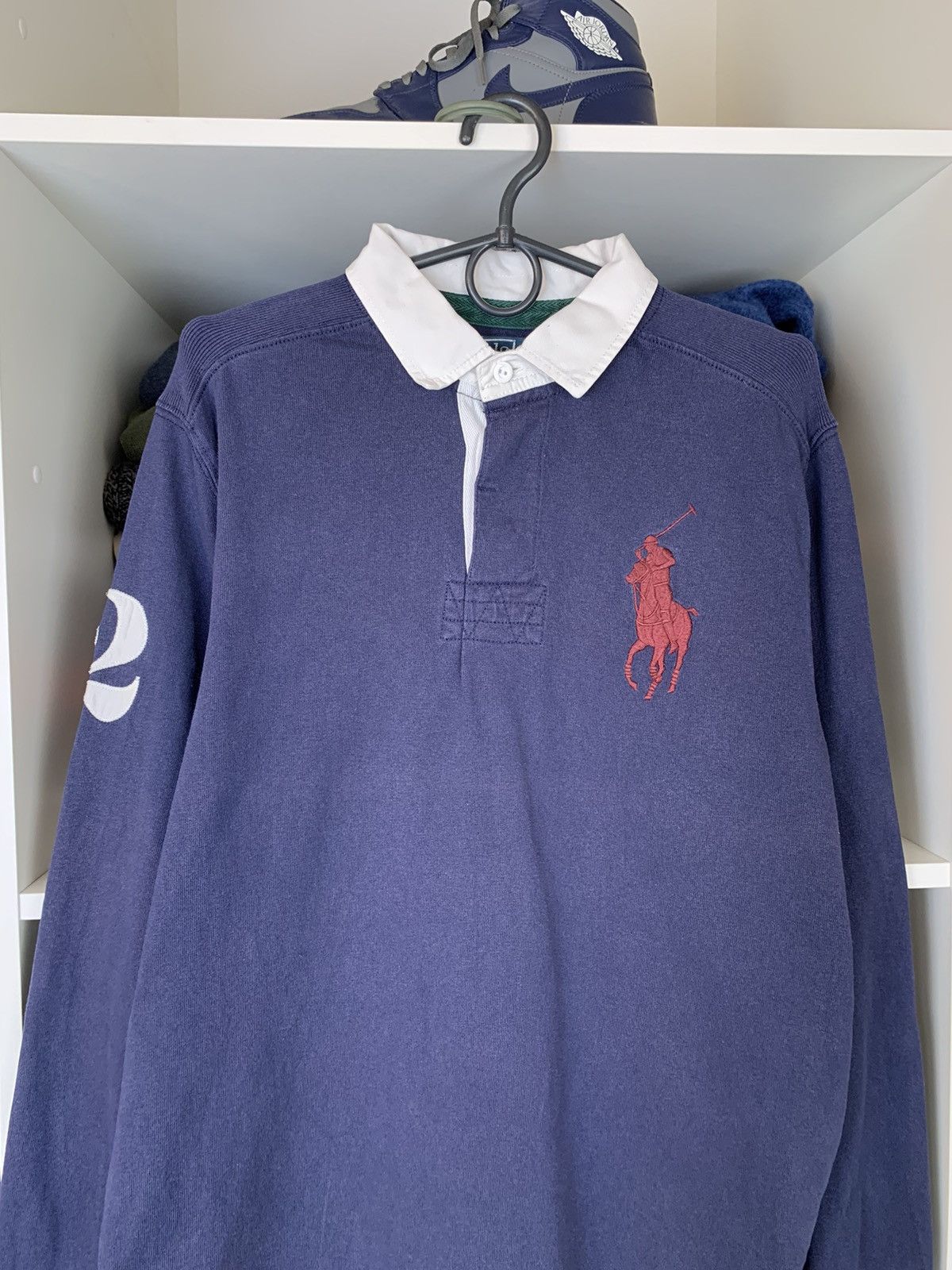 Vintage Vintage Polo Ralph Lauren Big Logo Rugby Long Sleeve Size US M / EU 48-50 / 2 - 2 Thumbnail