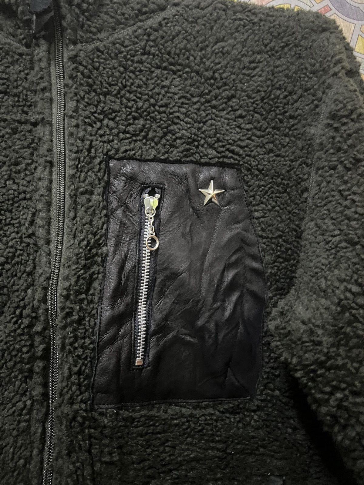 Schott MEN Schott Schott Boa Fleece Full Zip Jacket Hoodie. (GJ32) Size US L / EU 52-54 / 3 - 15 Thumbnail