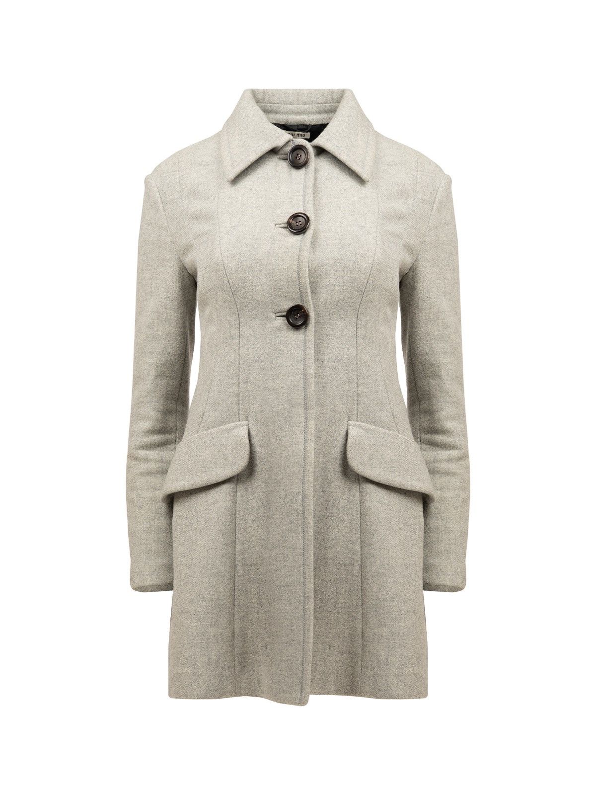 Miu Miu Miu Miu single-breasted laine coat Size XS / US 0-2 / IT 36-38 - 1 Thumbnail