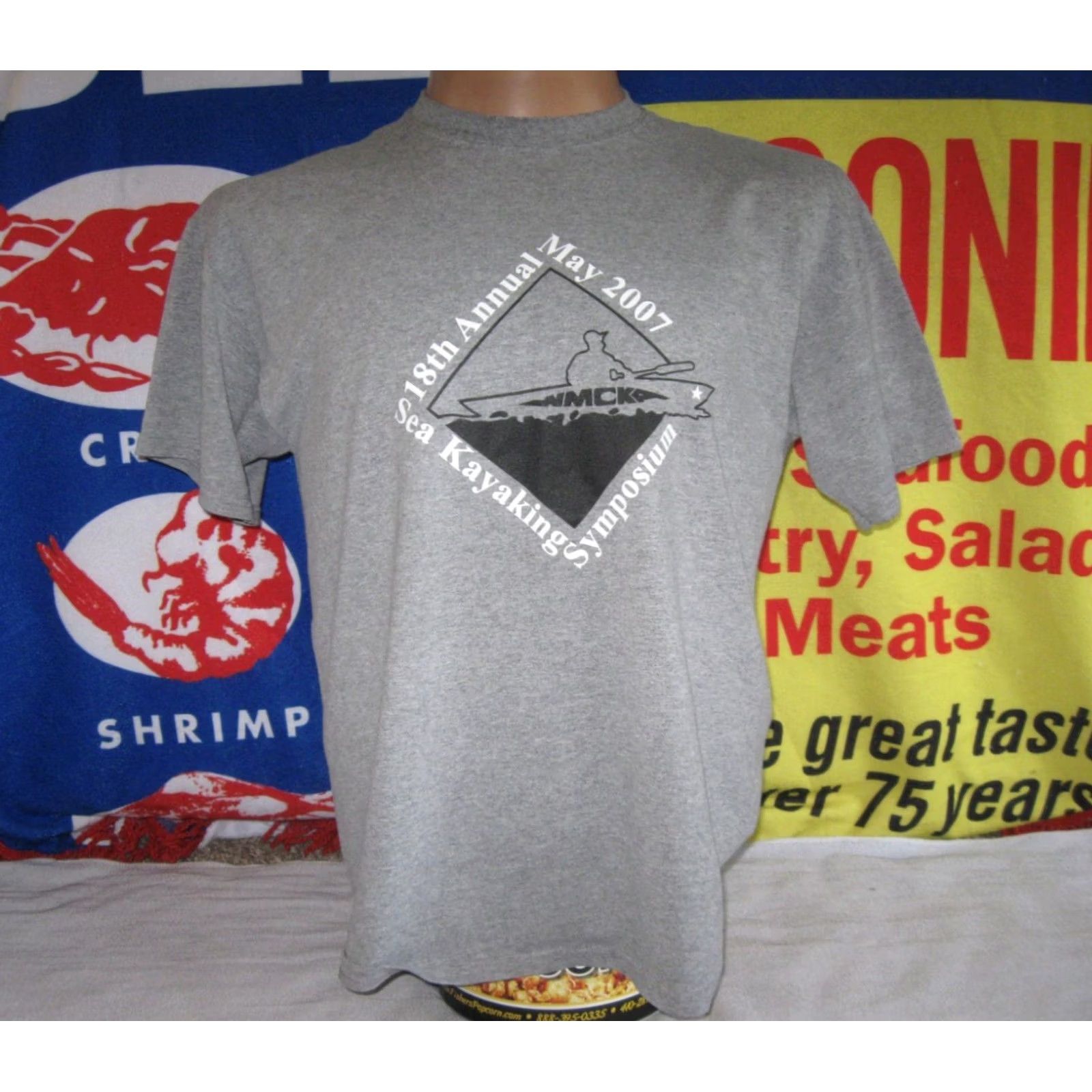 Jerzees 2007 KAYAKING SYPMOSIUM Shirt Mens Large West Michigan Coastal KAYAKERS WMCKA - Vintage Kayak Size US L / EU 52-54 / 3 - 2 Thumbnail