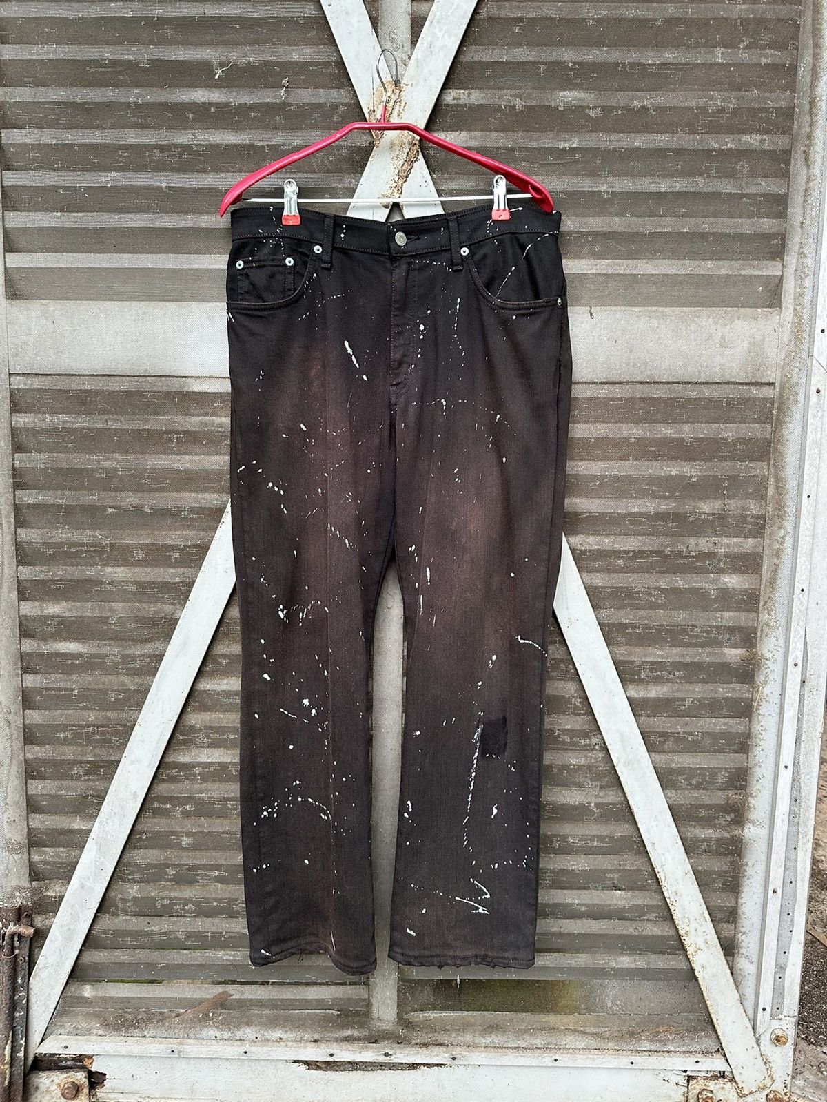 Edwin 👹Vintage Faded Lee Straight Cut Paint Splatter Pants Size US 32 / EU 48 - 12 Thumbnail