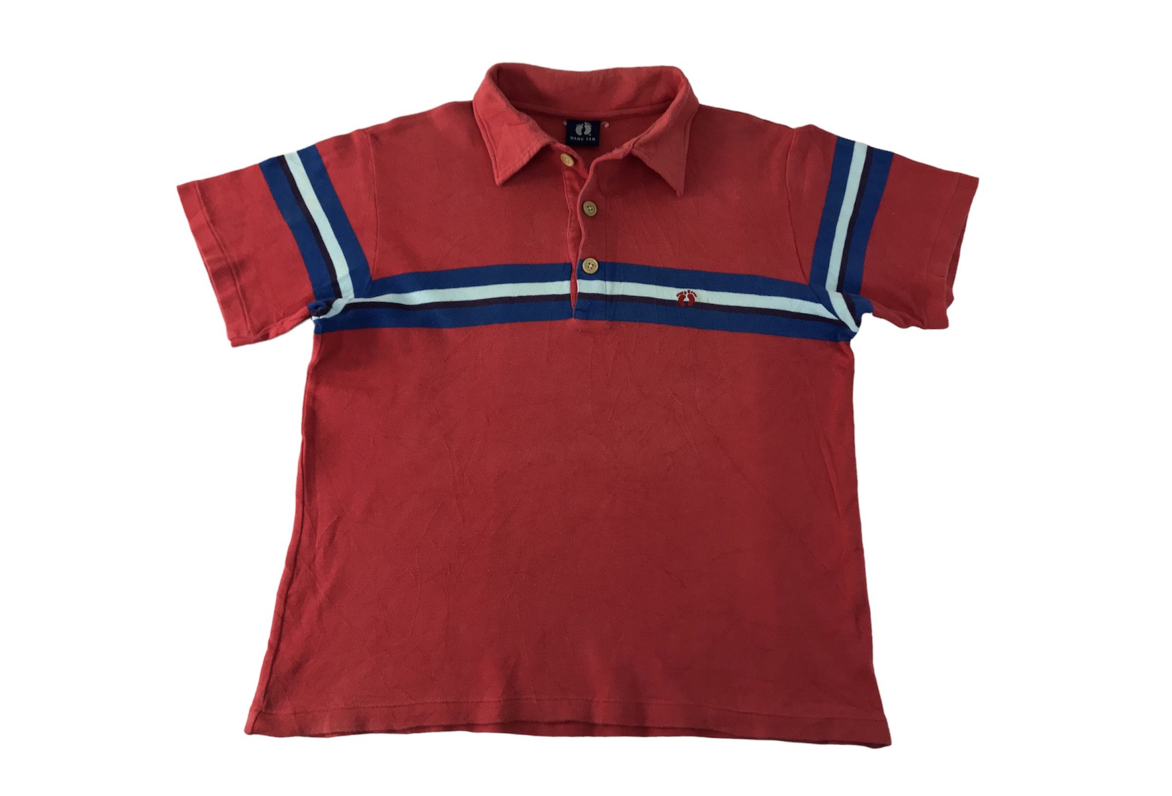 Hang Ten Hang Ten Colour Block Chest Striped Polo Tee Size US L / EU 52-54 / 3 - 1 Thumbnail