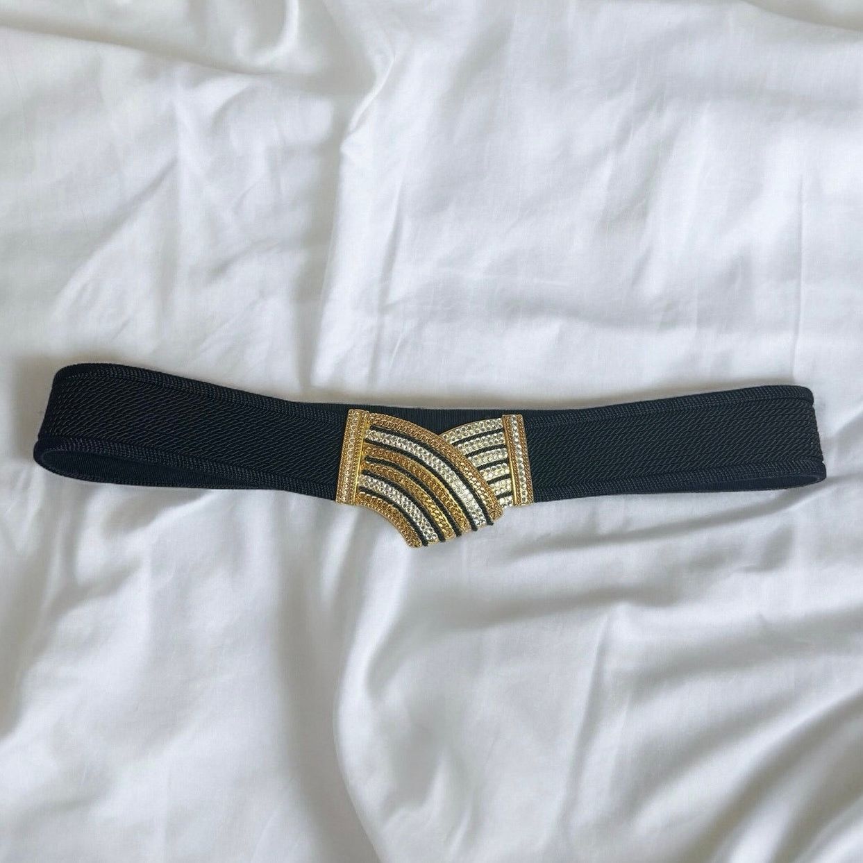 image of Vintage Gutos 1960S West Germany Retro Glam Metal Belt in Black, Women's