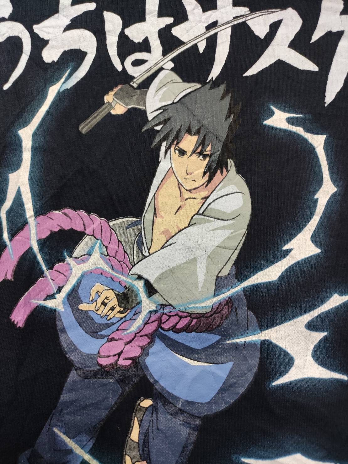 Anime Vtg 00 's Naruto Shippuden " Sasuke "Character Promo Hoodie Size US M / EU 48-50 / 2 - 12 Thumbnail