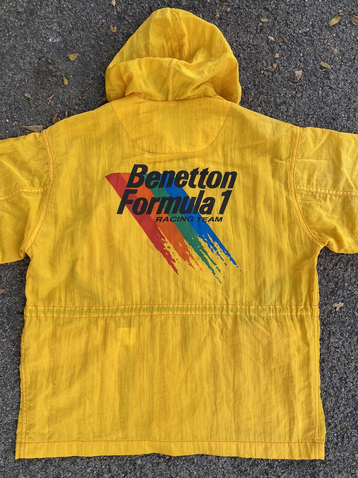 image of Vintage Benetton Formula 1 Racing Light Jacket in Yellow, Men's (Size XL)