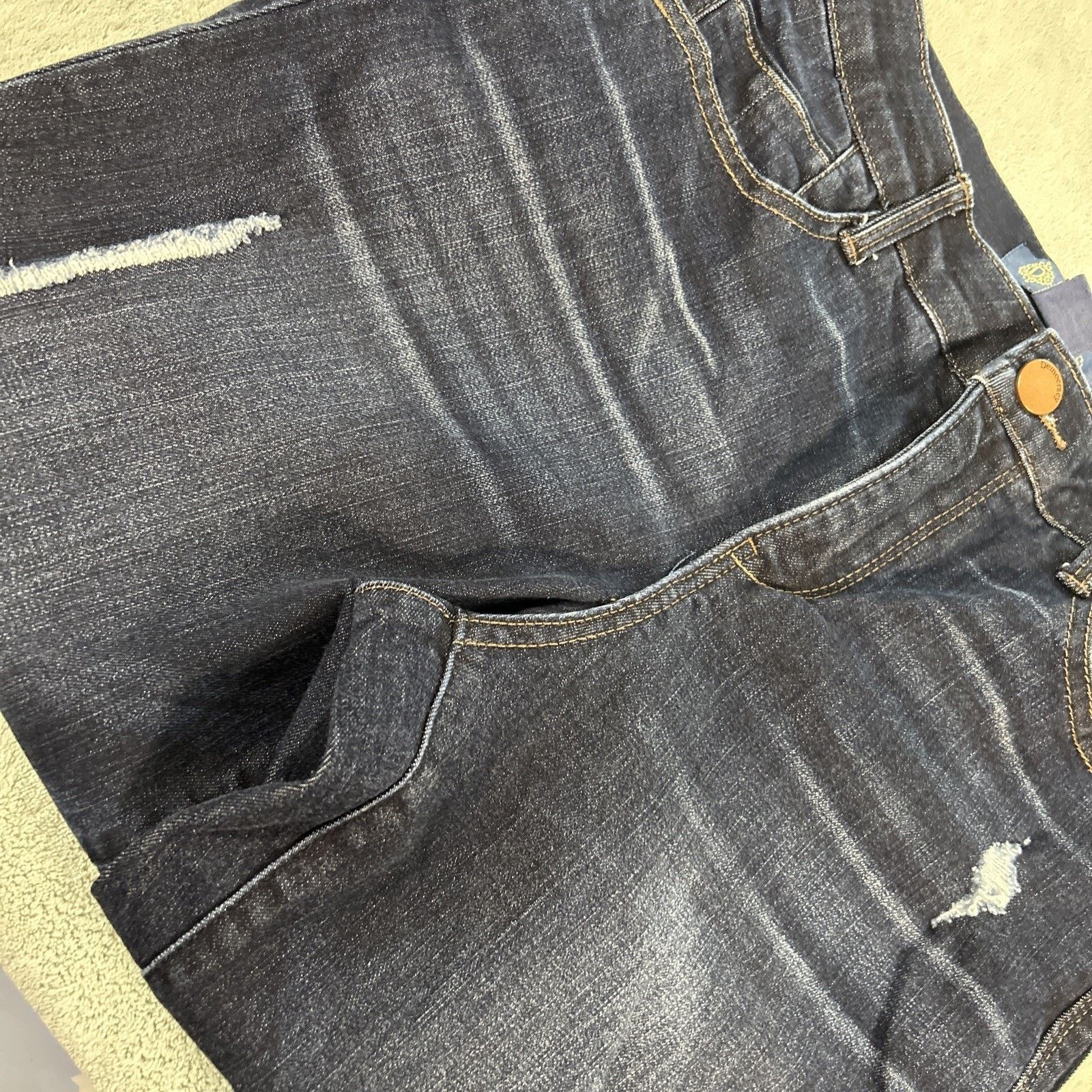 Levi's Democracy Technology Dojo Jeans Flare Sz 4p 28x26 Raw Hems Size 27" / US 4 / IT 40 - 4 Thumbnail