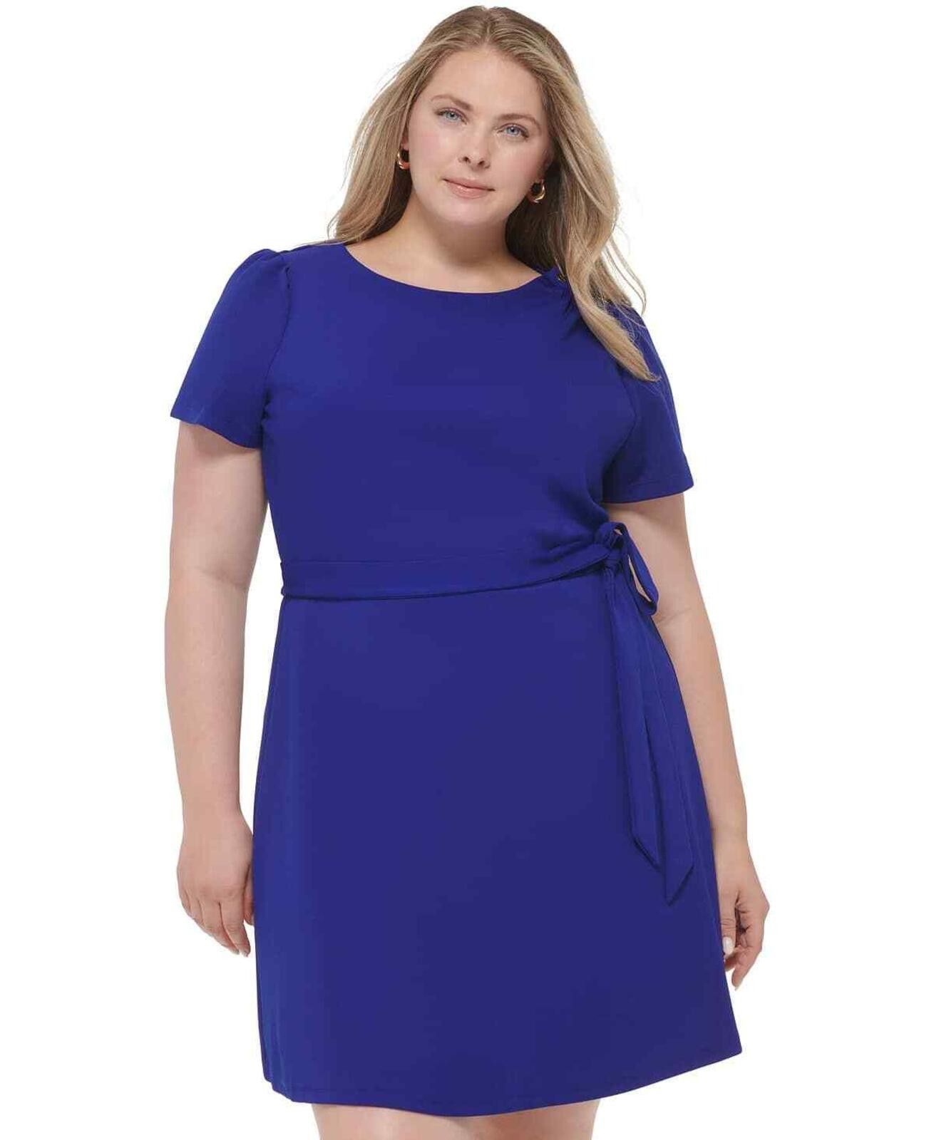 DKNY DKNY Plus Size Short-Sleeve Crewneck Fit & Flare Dress 20W Size 3XL / US 20-22 - 4 Thumbnail