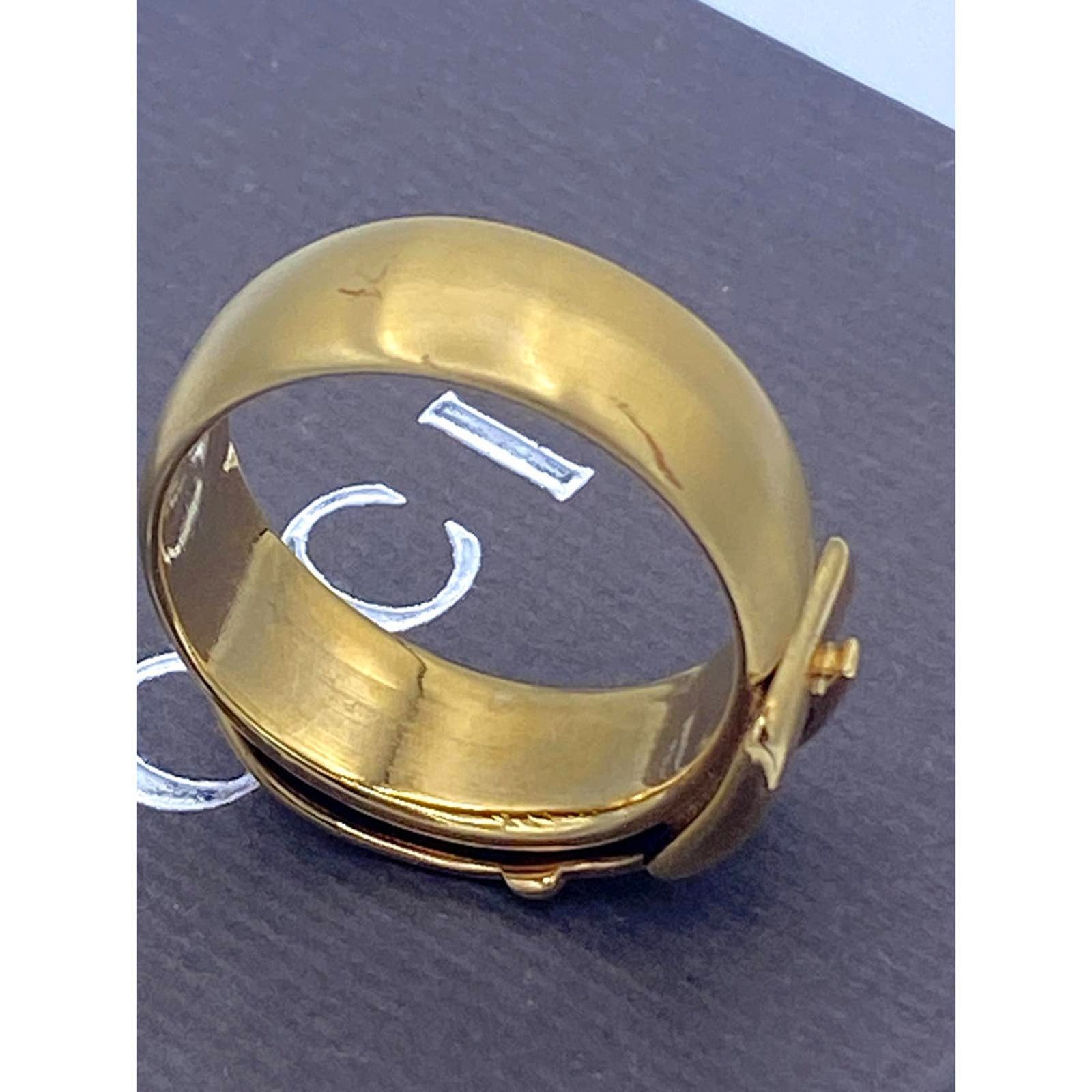 Gucci Authentic Gucci Gold-Tone Scarf Ring – Elegant Belt Design Size ONE SIZE - 5 Thumbnail