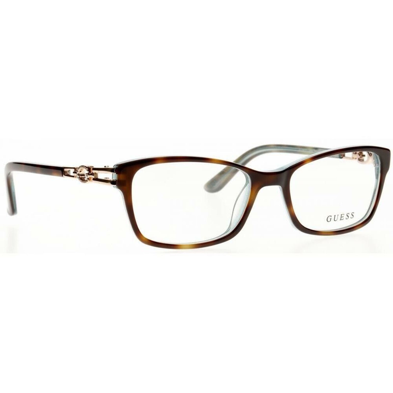 Guess GUESS GU2677 TORTOISE GREEN CRYSTAL LOGO EYEGLASSES 53-17 Size ONE SIZE - 4 Thumbnail