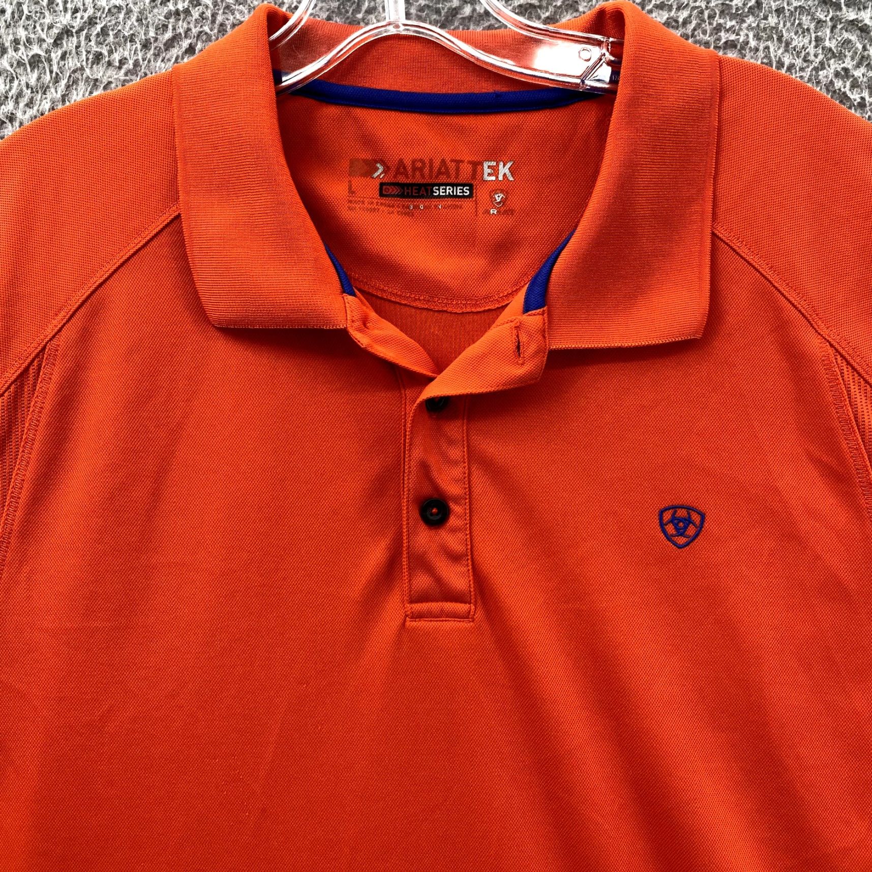 Ariat Ariat Tek Heat Series Polo Shirt Men's Large Orange Performance Workwear Cowboy Polo Shirt Orange Ariat Nike? Size US L / EU 52-54 / 3 - 3 Thumbnail