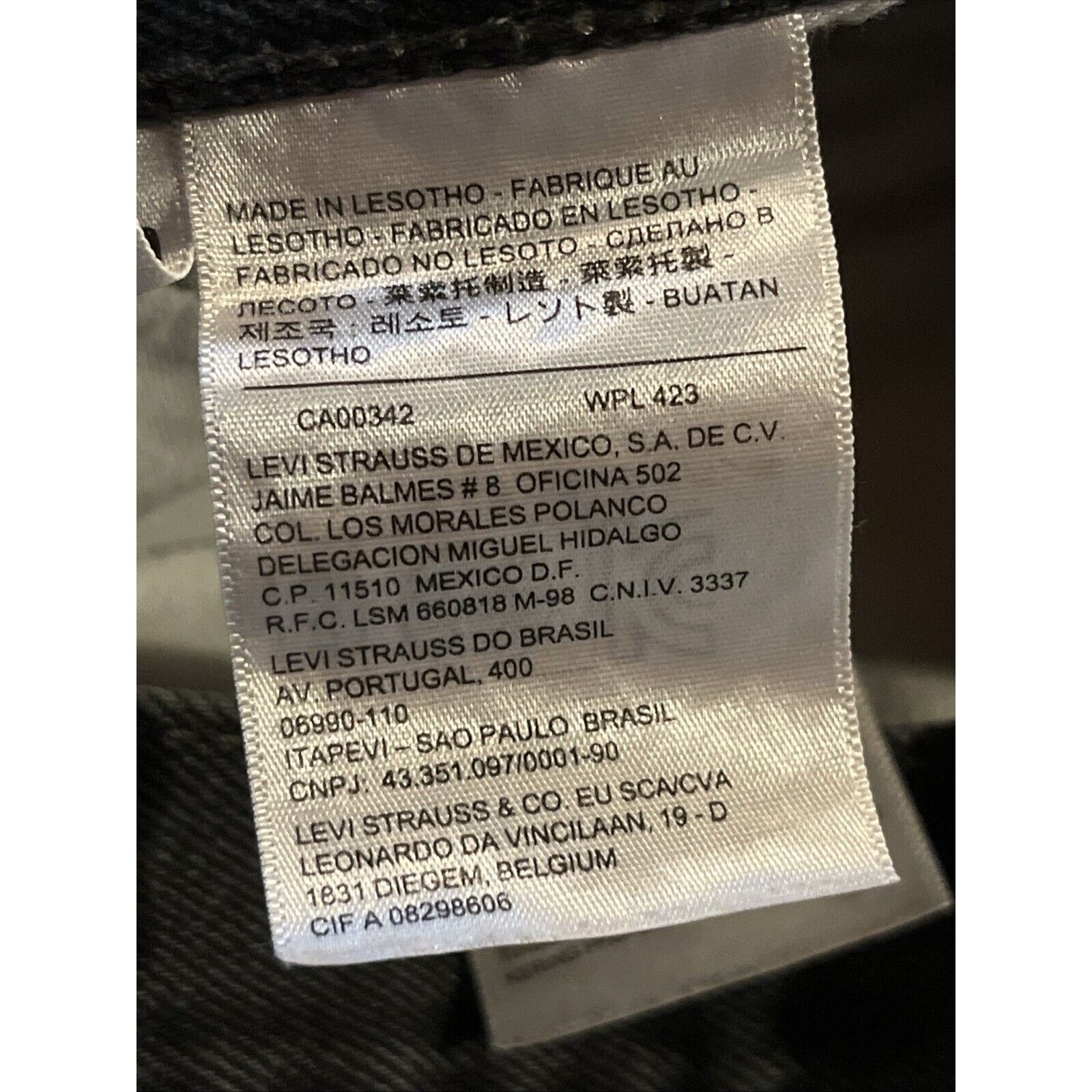Levi's Levi’s 505 Jeans Men’s 34x32 Regular Straight Denim Black Size US 34 / EU 50 - 11 Thumbnail