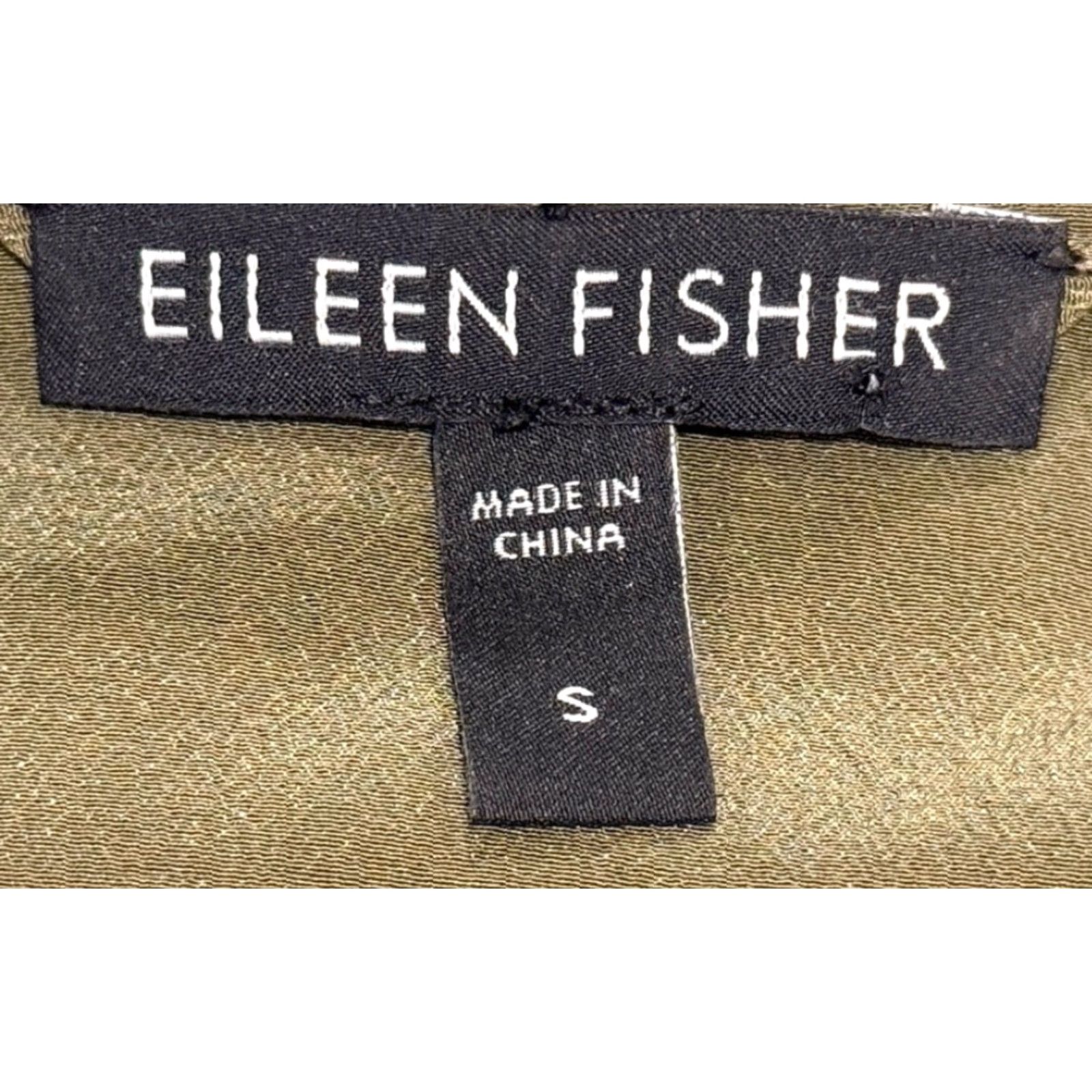 Eileen Fisher Eileen Fisher Jacket Women Small Silk Bomber Zip Front Lightweight Pockets Green Silk Lined Womens Size S / US 4 / IT 40 - 4 Thumbnail