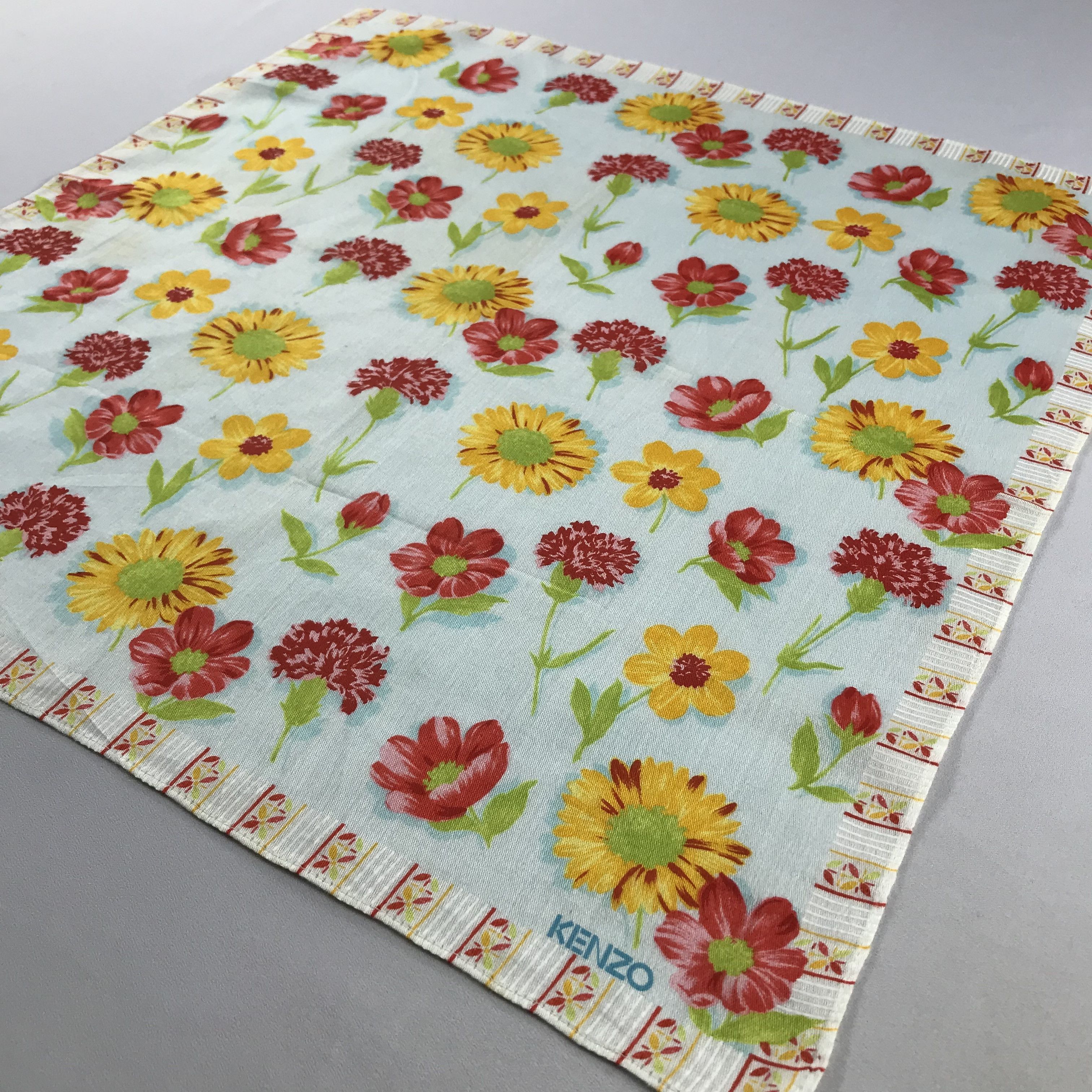 Kenzo Kenzo Floral Handkerchief / Bandana / Neckerchief C659 Size ONE SIZE - 4 Thumbnail