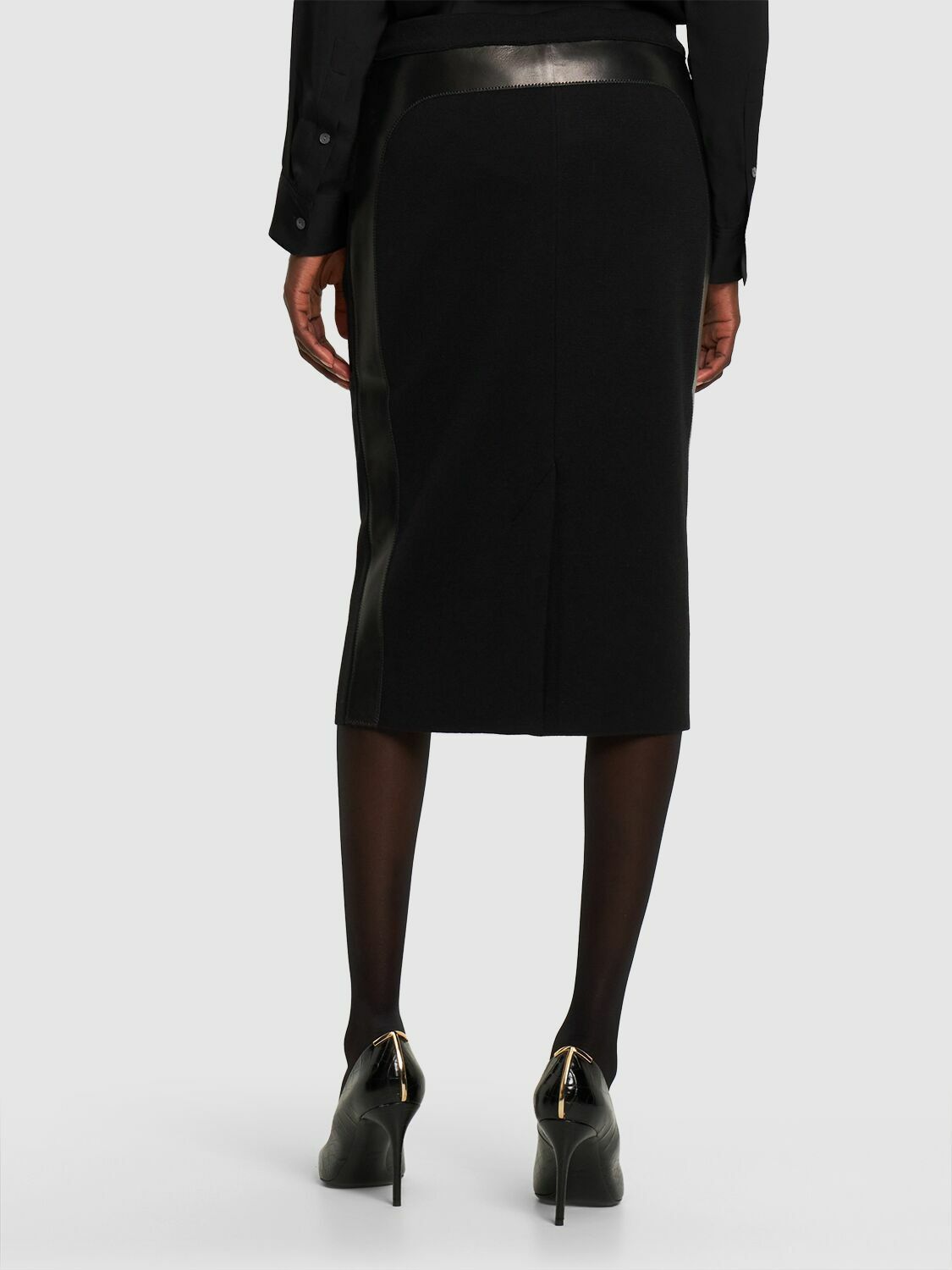 Tom Ford o1y0226 Midi Skirt in Black Size 25" / US 0 / IT 36 - 5 Thumbnail