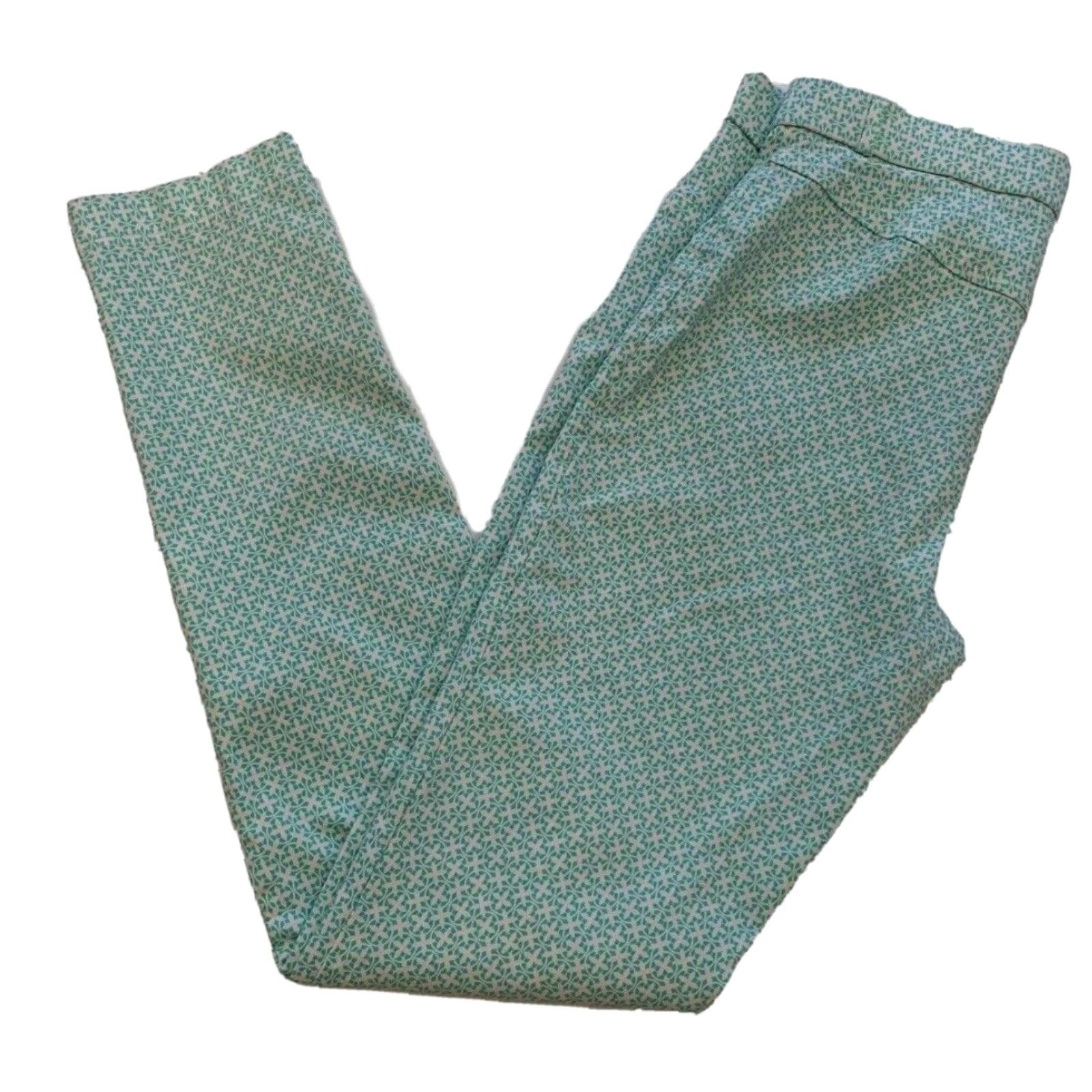 Vintage Atmosphere 6 Women's Pants Skinny Inseam 28" Green Print Lightweight 75% viscose 22% polyamide 3% elastane Slim fit Womens Size 28" / US 6 / IT 42 - 2 Thumbnail